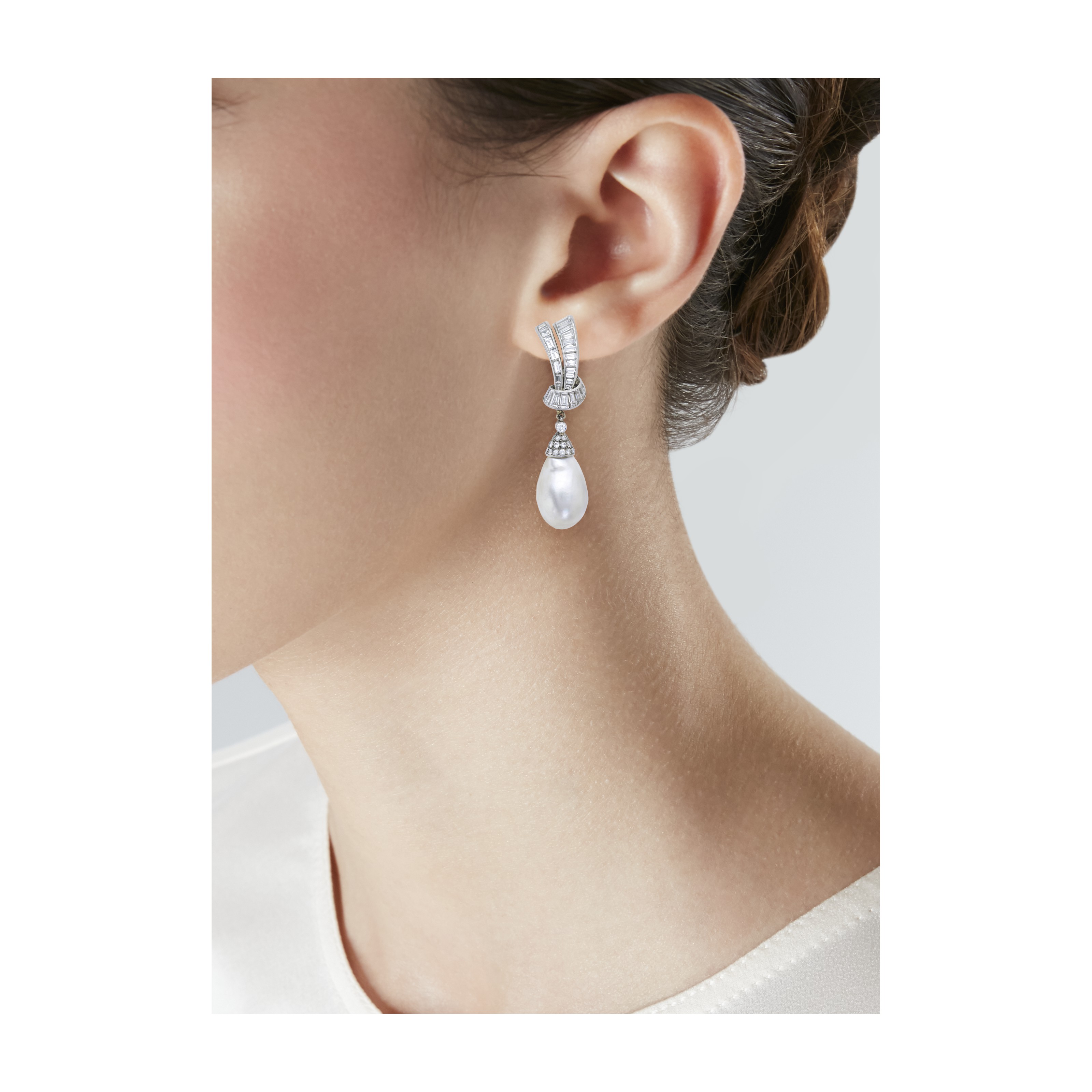 BULGARI NATURAL PEARL AND DIAMOND EARRINGS Christie s