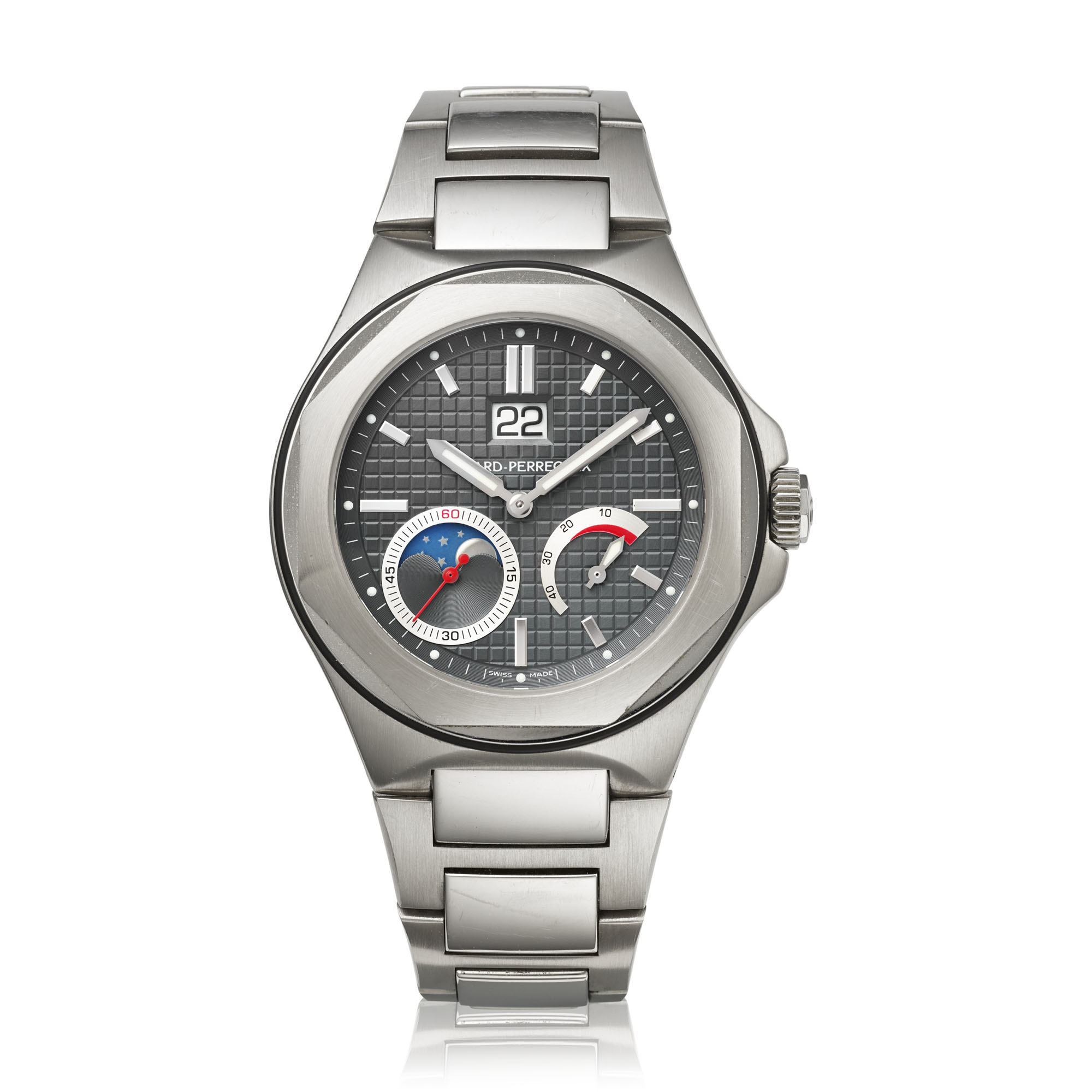 GIRARD PERREGAUX STAINLESS STEEL LAUREATO EVO 3 REF. 80185
