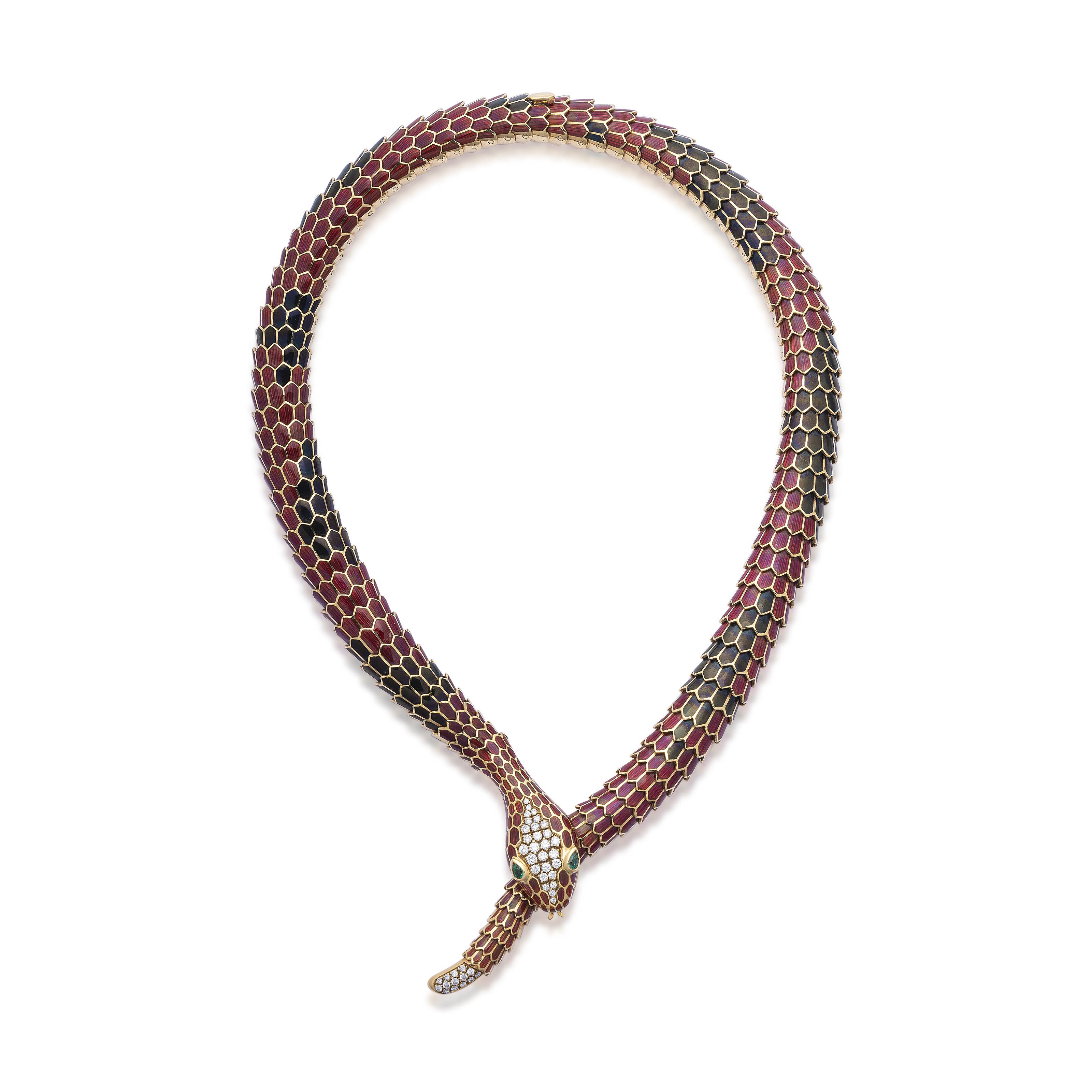 Bulgari serpenti necklace shop emerald