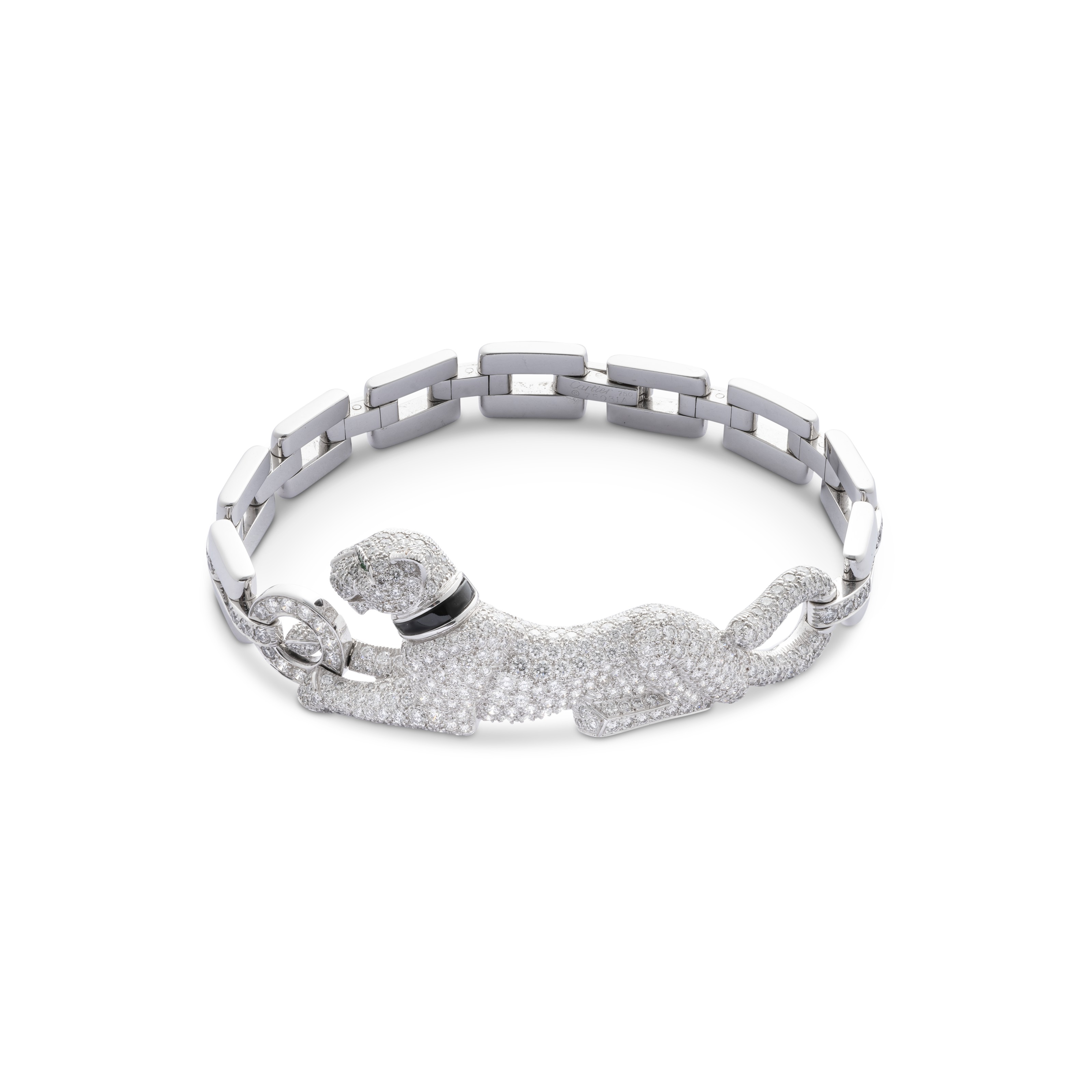 Onyx and diamond panther discount bracelet