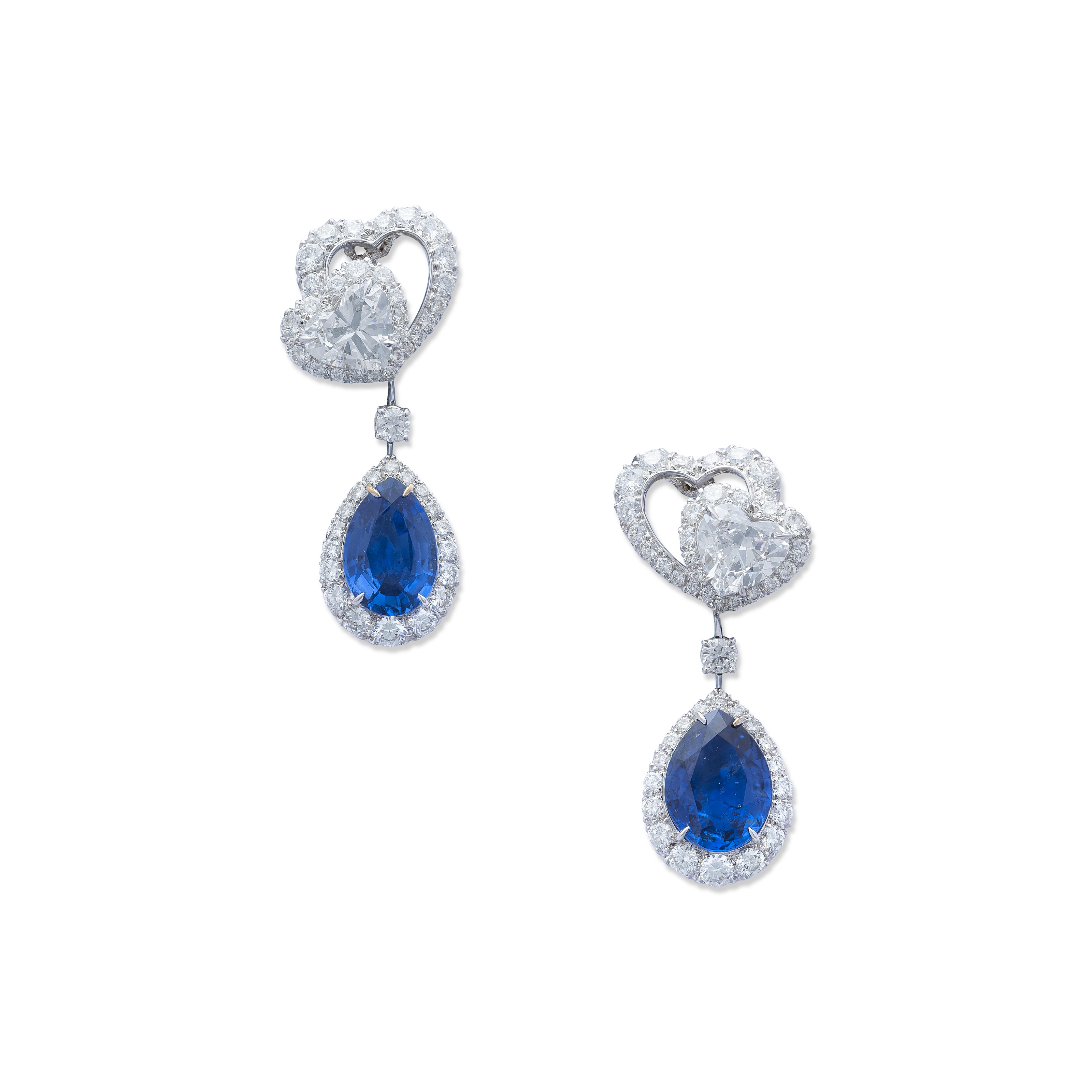 NO RESERVE - REZA SAPPHIRE AND DIAMOND EARRINGS, | Christie’s