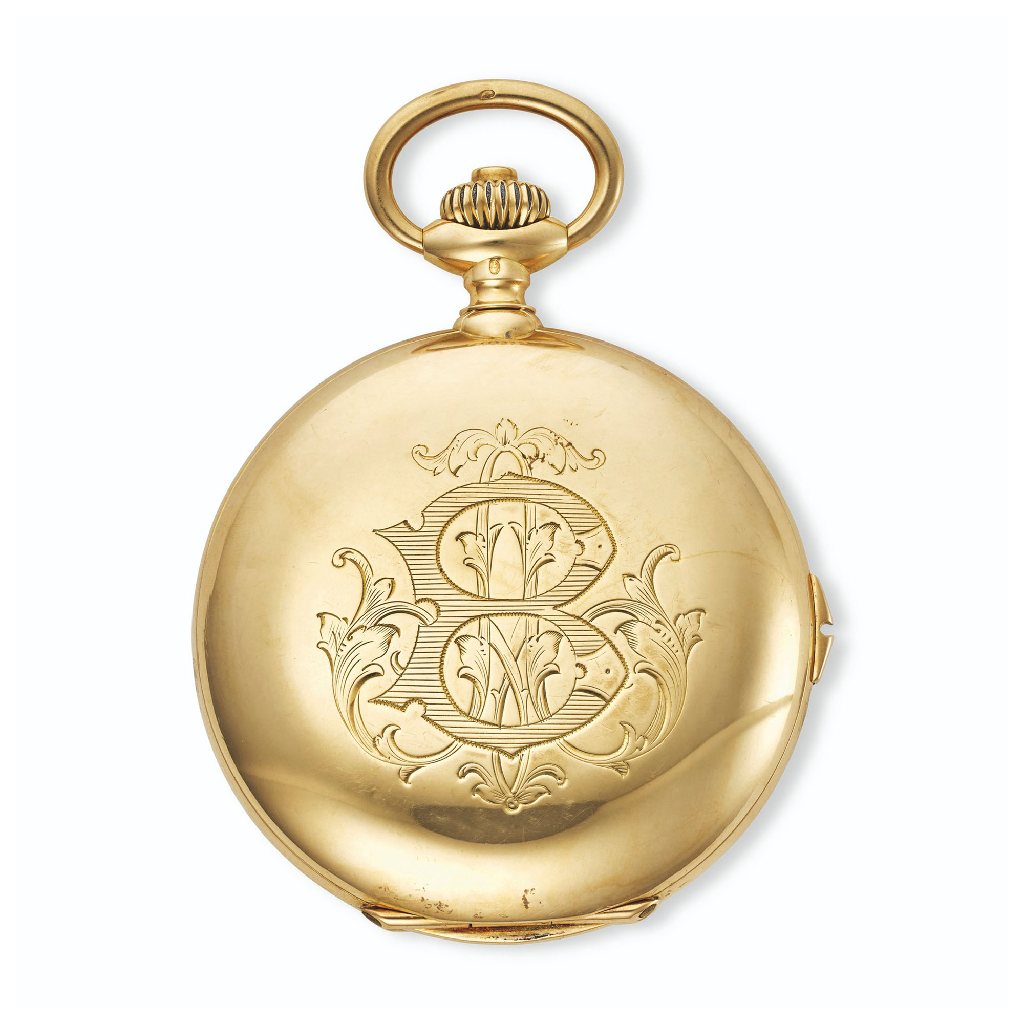 UTI, YELLOW GOLD MINUTE REPEATING HUNTER-CASE POCKET WATCH