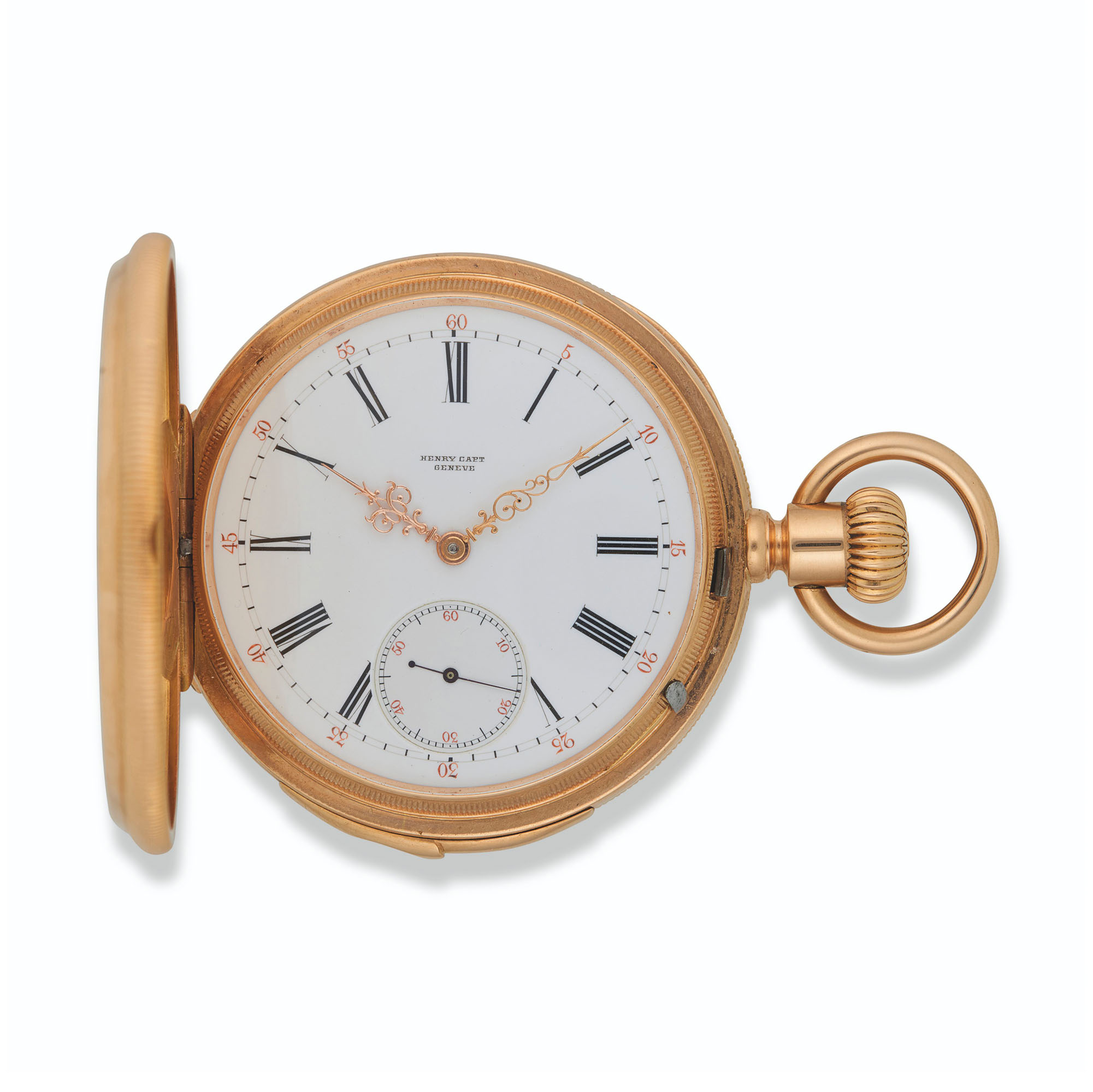 HENRY CAPT, PINK GOLD QUARTER REPEATING HUNTERCASE POCKET WATCH, Christie’s