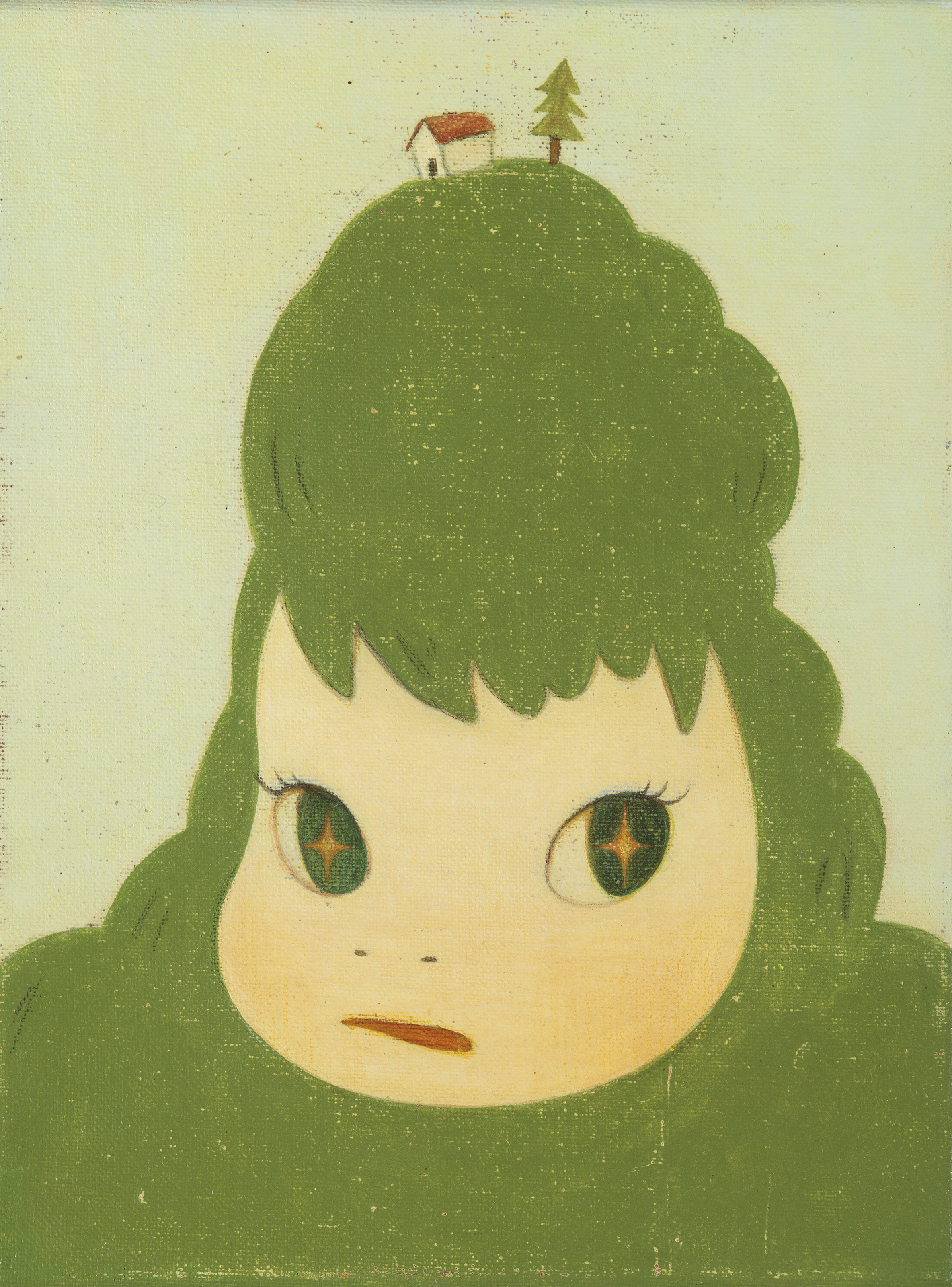 Yoshitomo Nara 緑シャツの少女 シルクスクリーン版画 YOSHITOMO NARA (B. 1959), Green Mountain | Christie's
