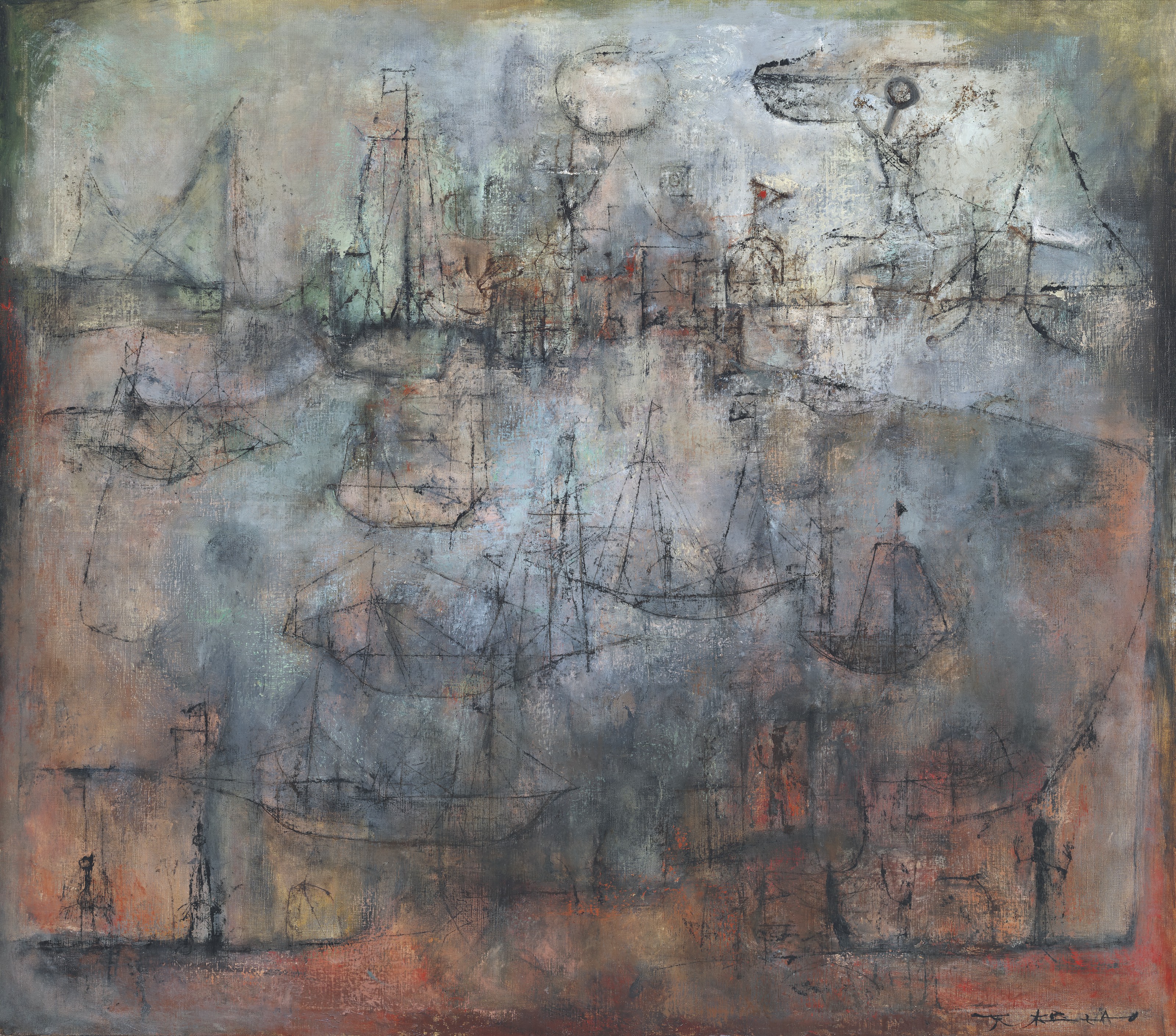 Sans titre (Bateaux au claire de la lune) (Untitled (Ships in the Moonlight)