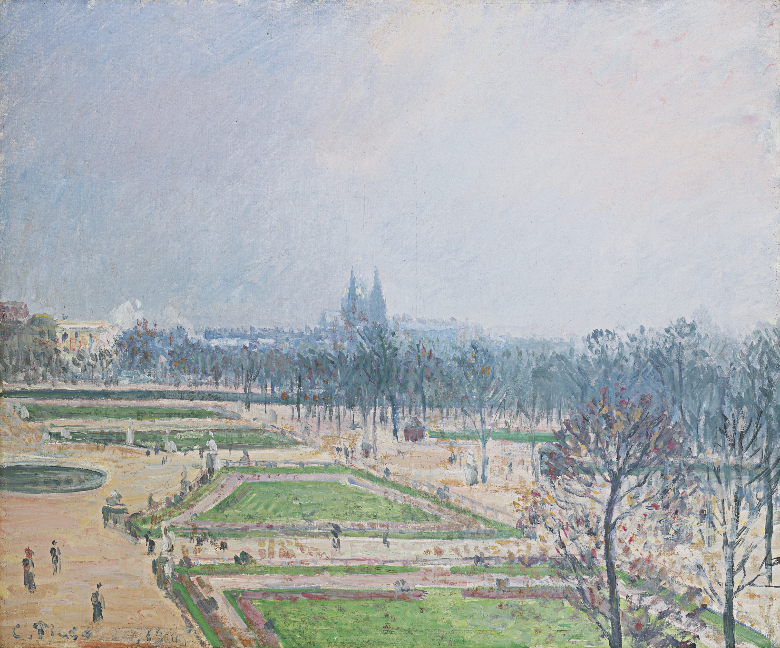 CAMILLE PISSARRO (1830-1903), Le Jardin des Tuileries, brume