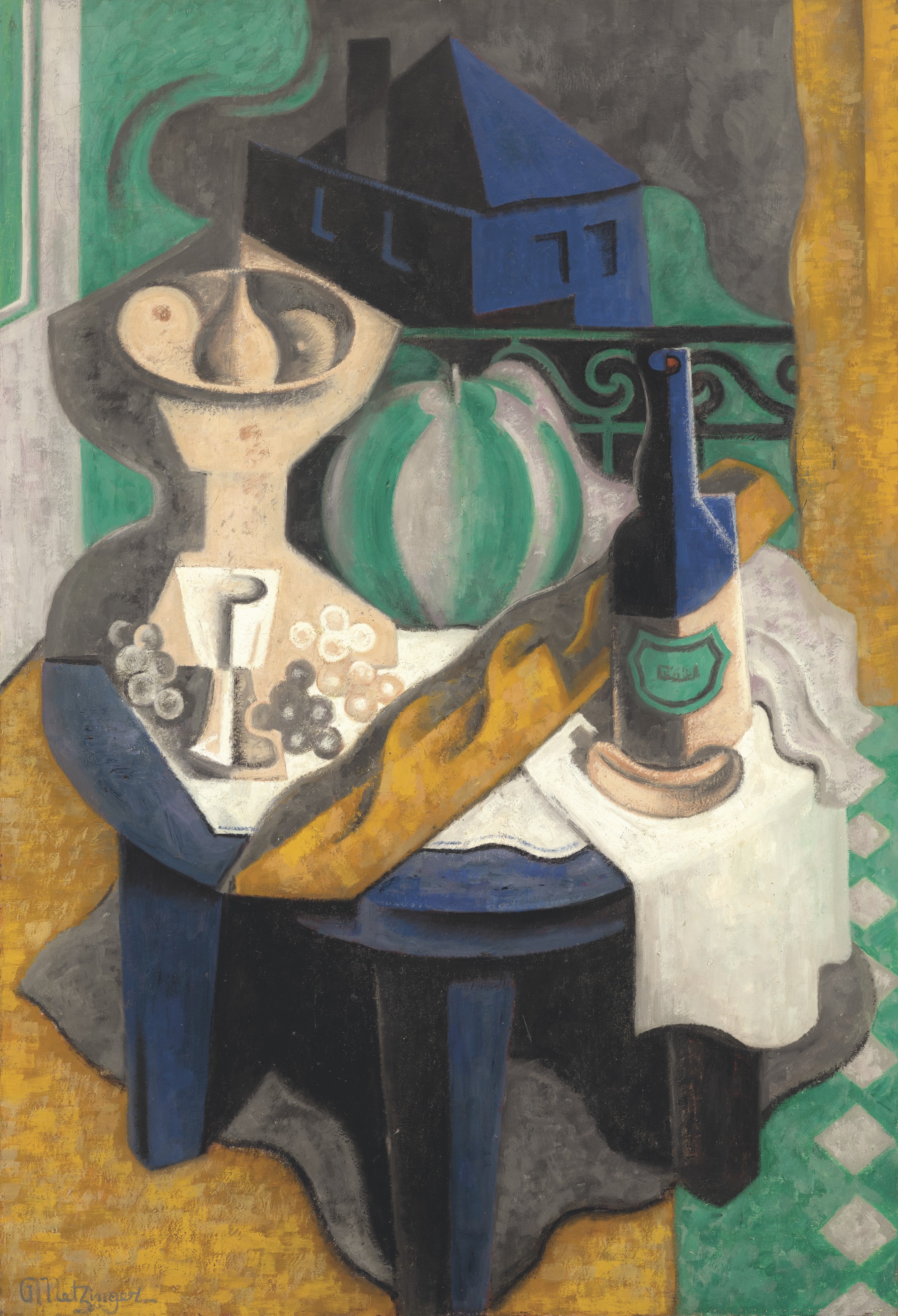 JEAN METZINGER (1883-1956), Nature morte à la baguette de pain