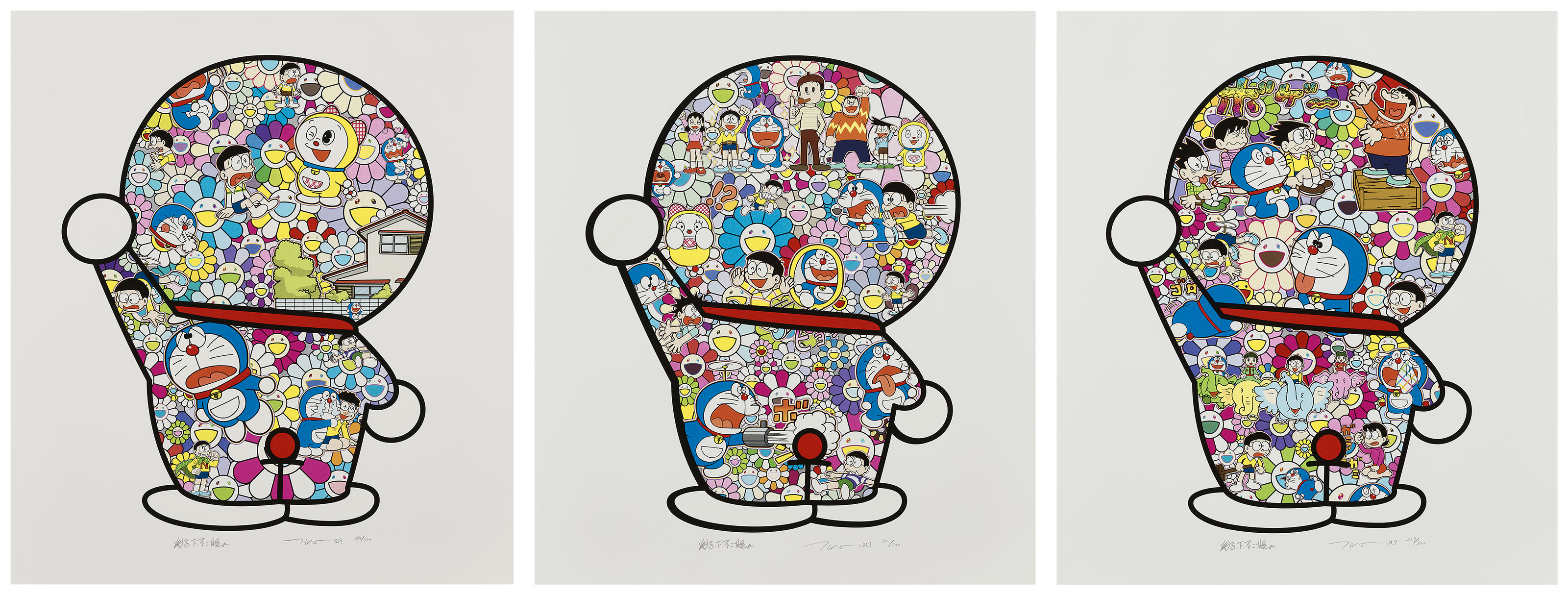 Takashi Murakami X Fujiko F Fujio B 1962 Doraemon In The Field Of Flowers Mr Fujiko F Fujio And Doraemon Are In The Field Of Flowers Doraemon S Daily Life Christie S
