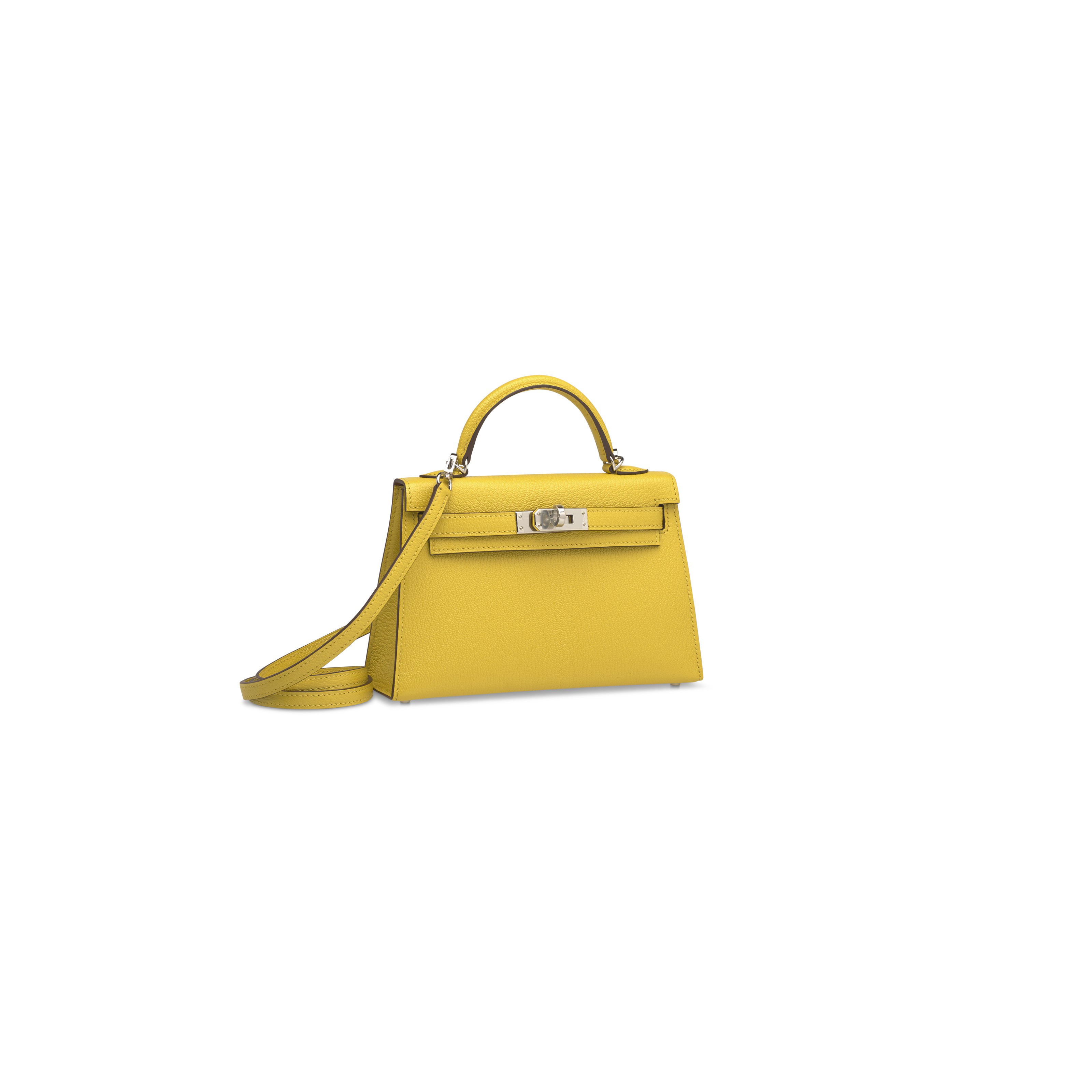 A LIMITED EDITION JAUNE DE NAPLES & GOLD CHÈVRE LEATHER VERSO MINI