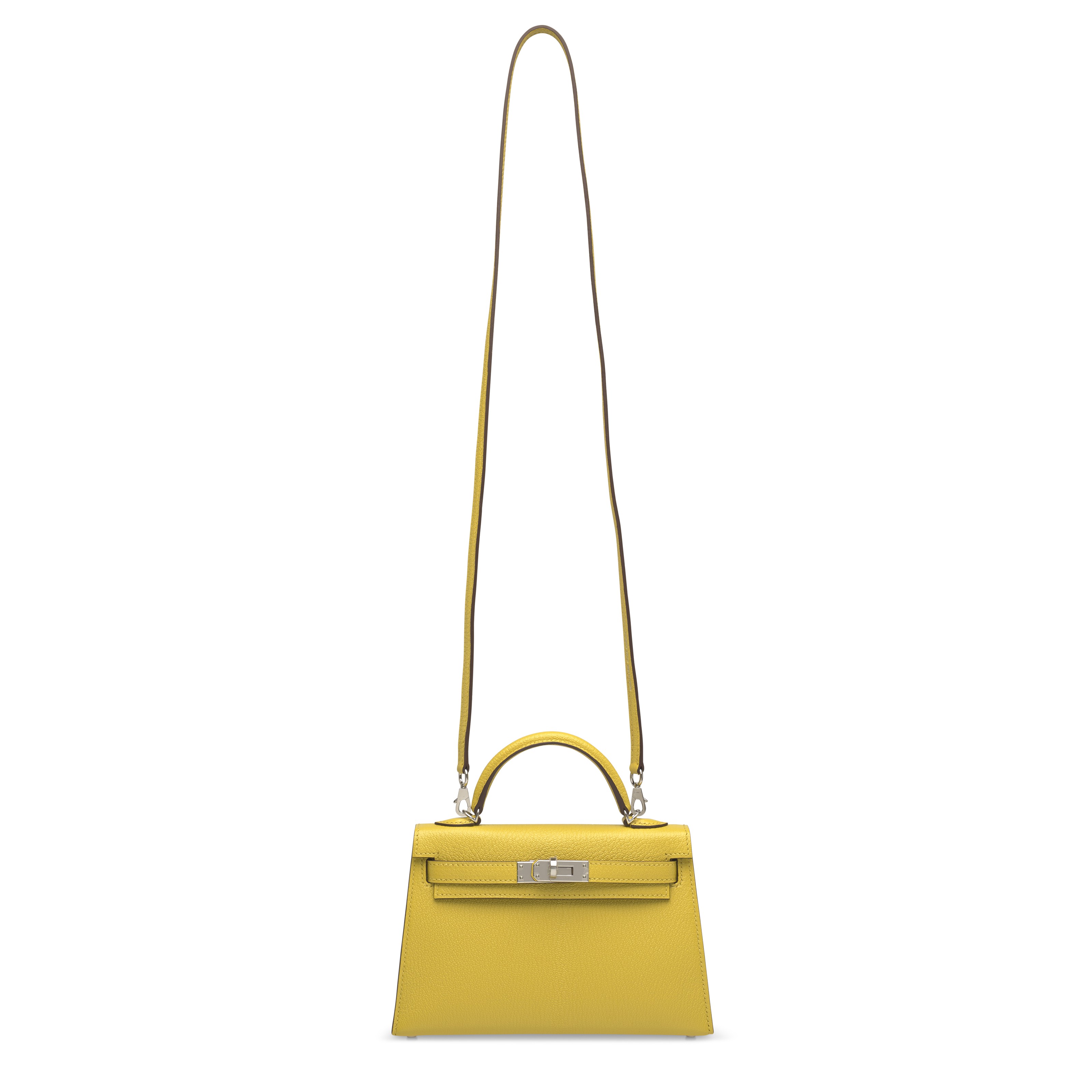 A LIMITED EDITION JAUNE DE NAPLES & GOLD CHÈVRE LEATHER VERSO MINI