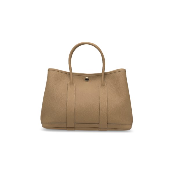 A GRIS TOURTERELLE COUNTRY LEATHER GARDEN PARTY 30 WITH PALLADIUM