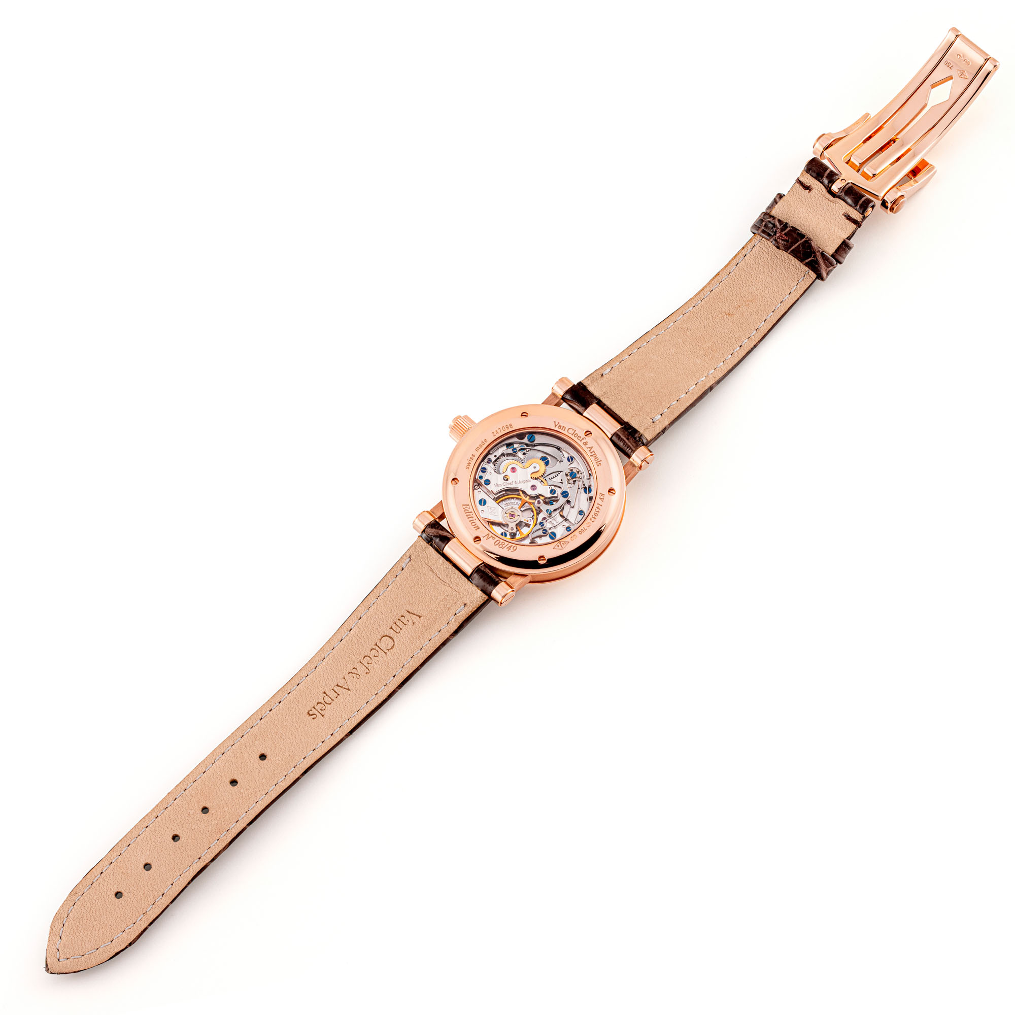 VAN CLEEF & ARPELS, LIMITED EDITION PINK GOLD SINGLE BUTTON