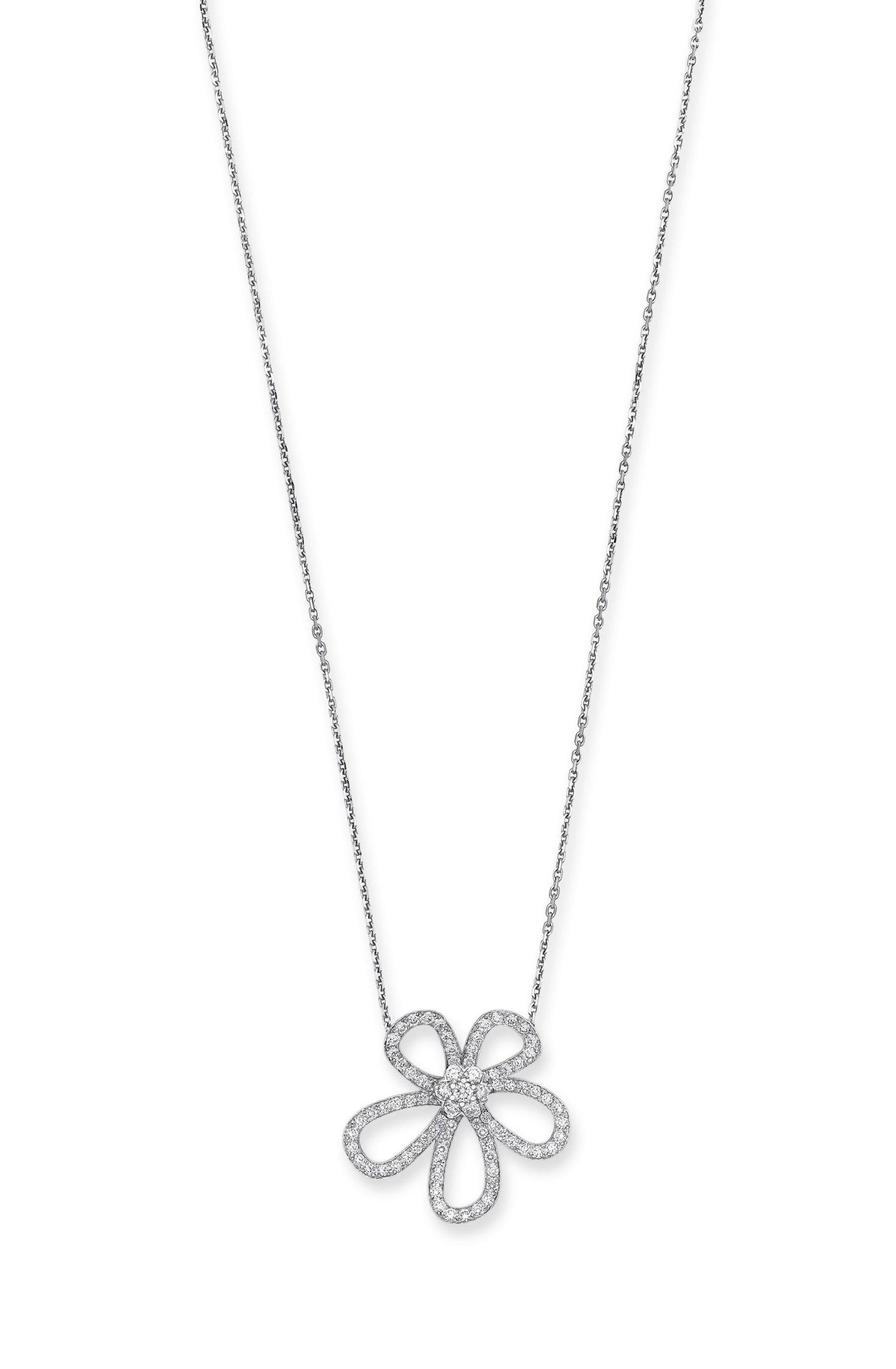 DIAMOND 'FLOWERLACE' PENDANT NECKLACE, VAN CLEEF & ARPELS