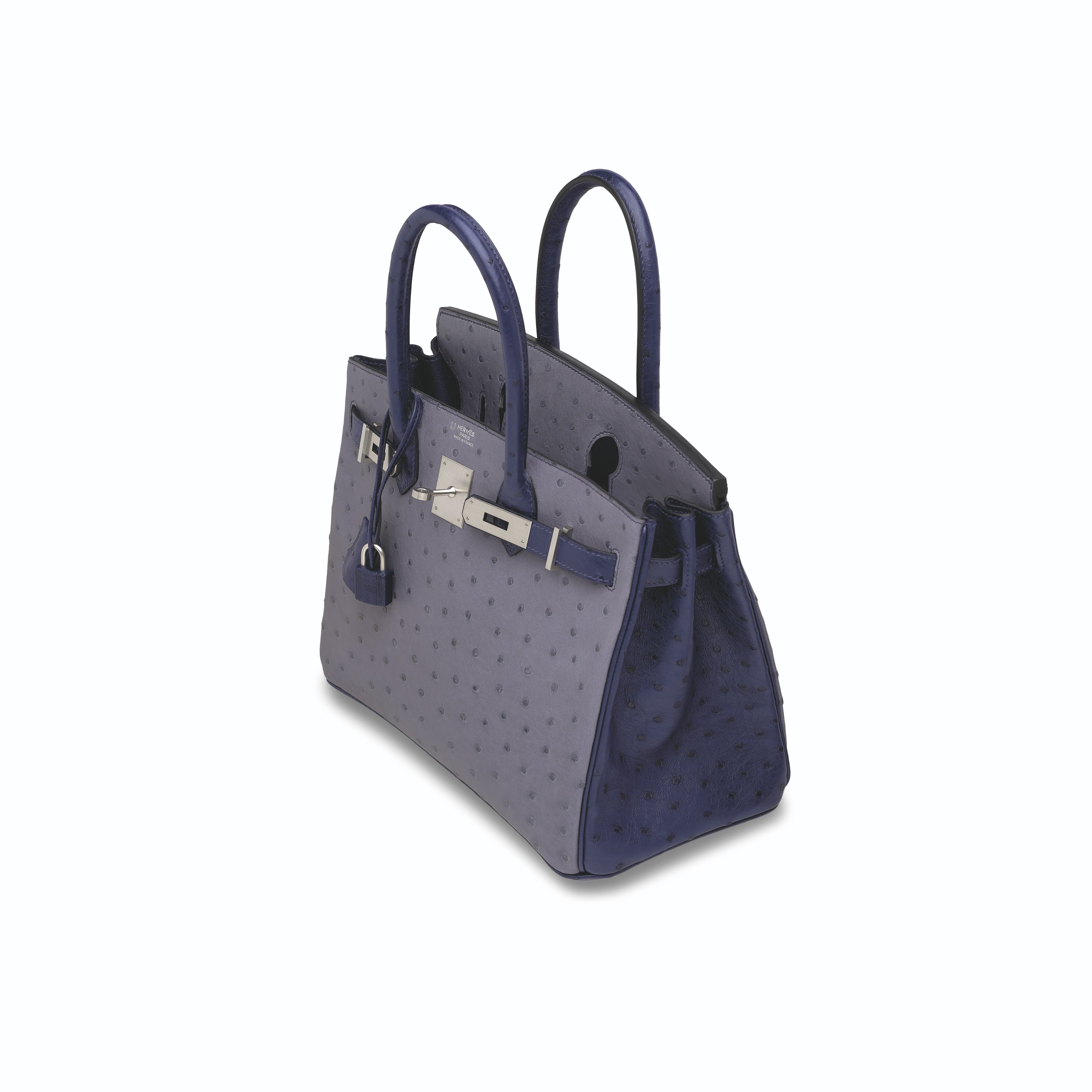 Hermès Birkin 30 Blue Roi Ostrich Gold Hardware - 2021, Z