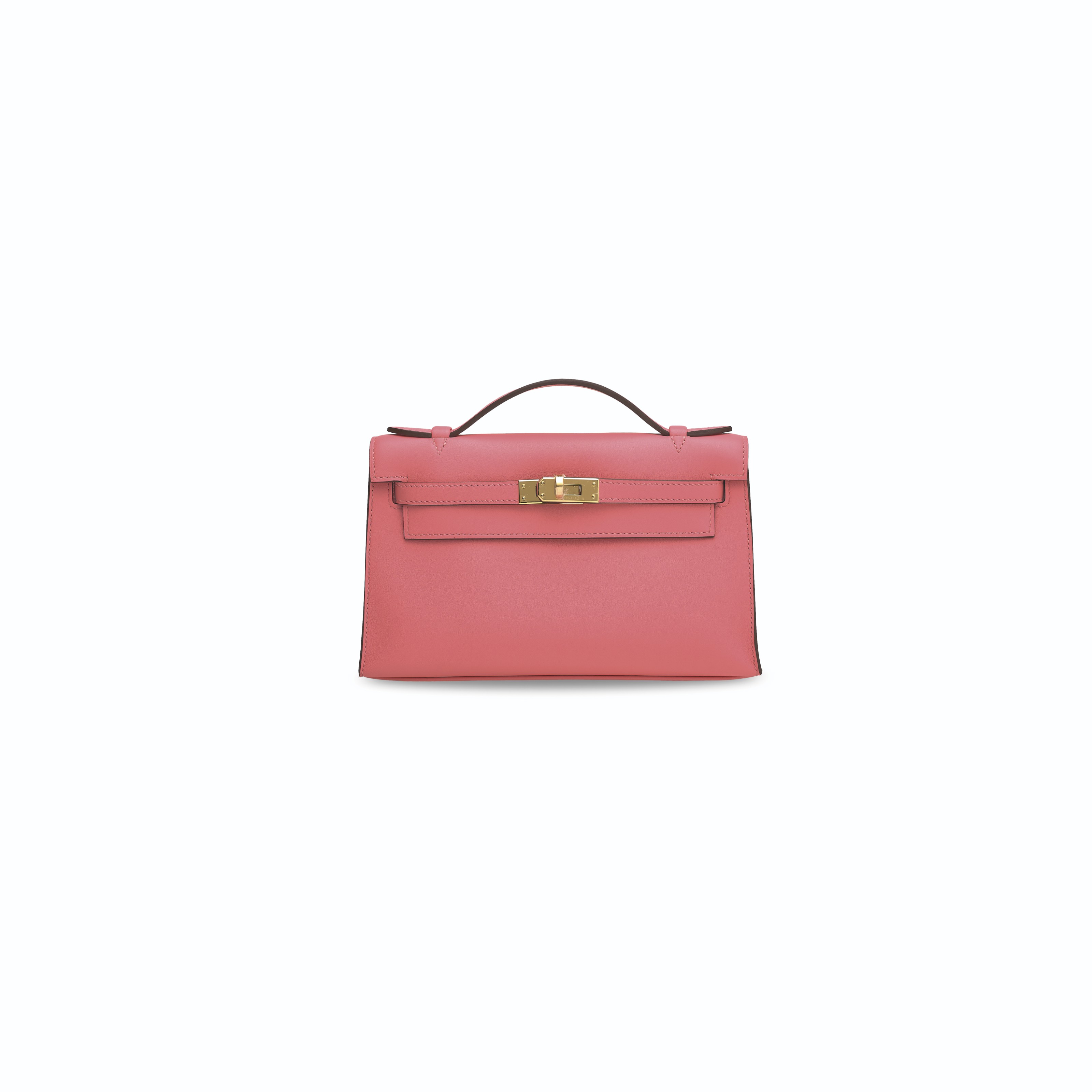A ROSE D ETE SWIFT LEATHER KELLY POCHETTE WITH GOLD HARDWARE HERMES 2019 Christie s