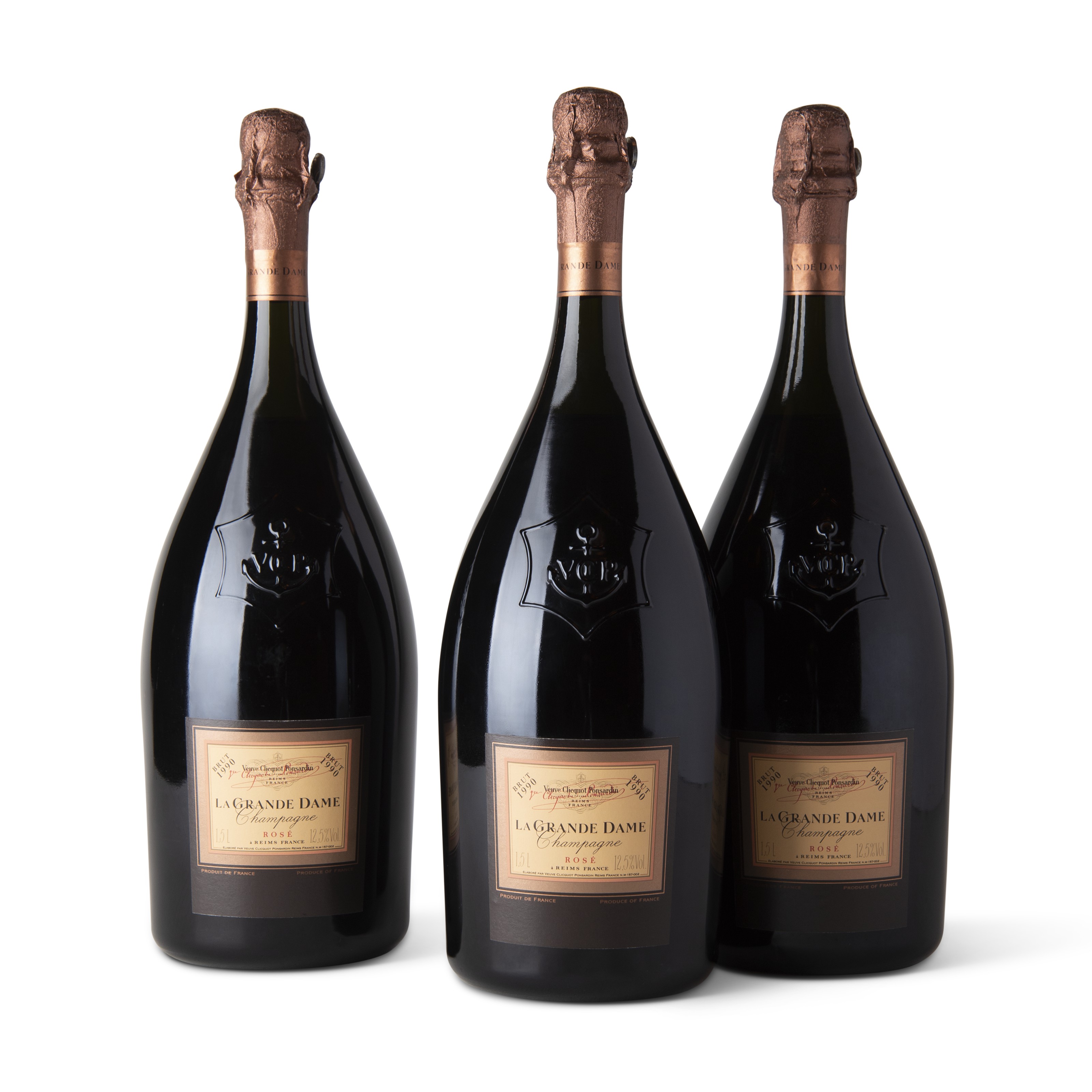 Veuve-Clicquot, La Grande Dame Ros&eacute; 1990. 6 magnums per lot. Sold for HK$35,000 on 19 October 2021 at Christie&rsquo;s Online