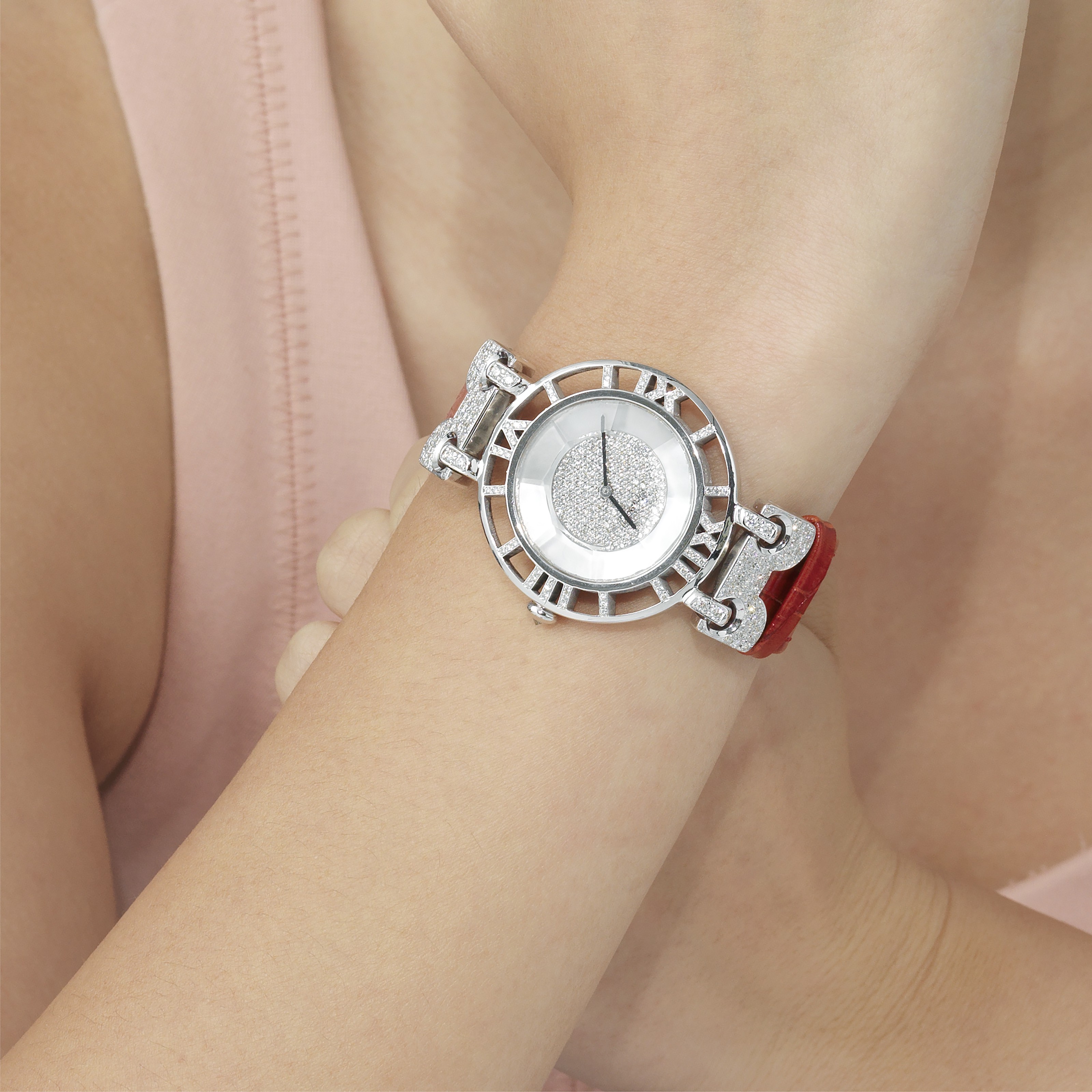 MOUSSAIEFF ROMUS DIAMOND AND MOTHER OF PEARL WATCH Christie s