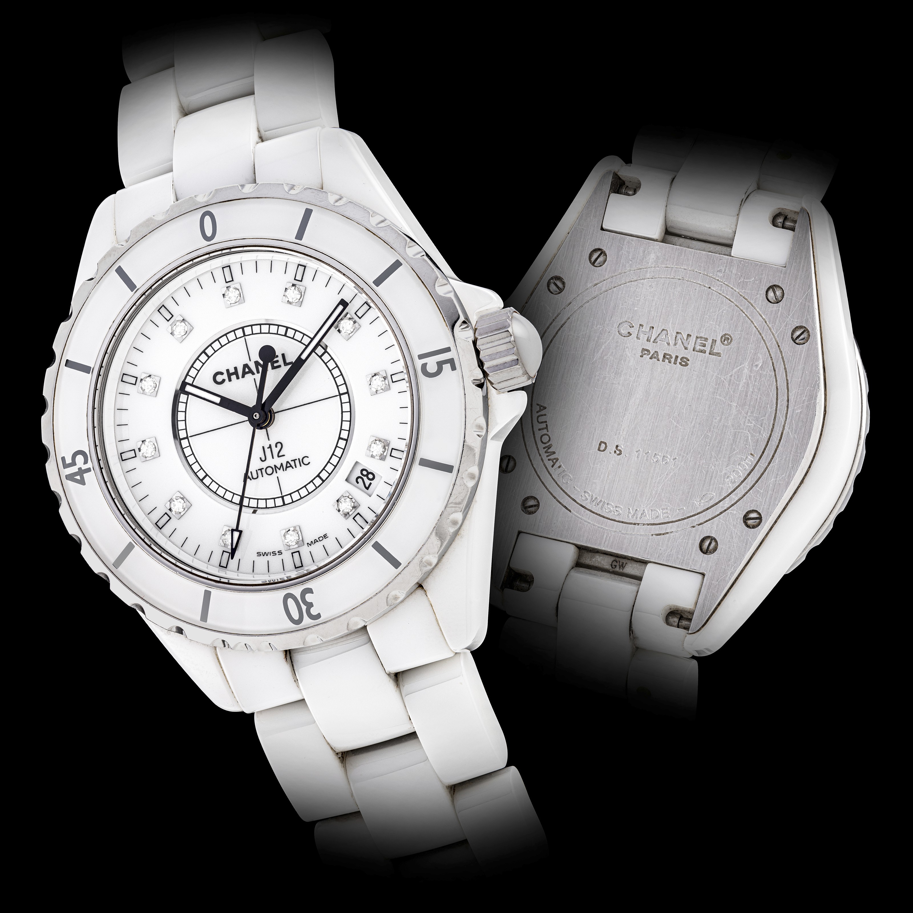 CHANEL, LIMITED EDITION, MADEMOISELLE J12 ACTE II, CERAMIC, WHITE 