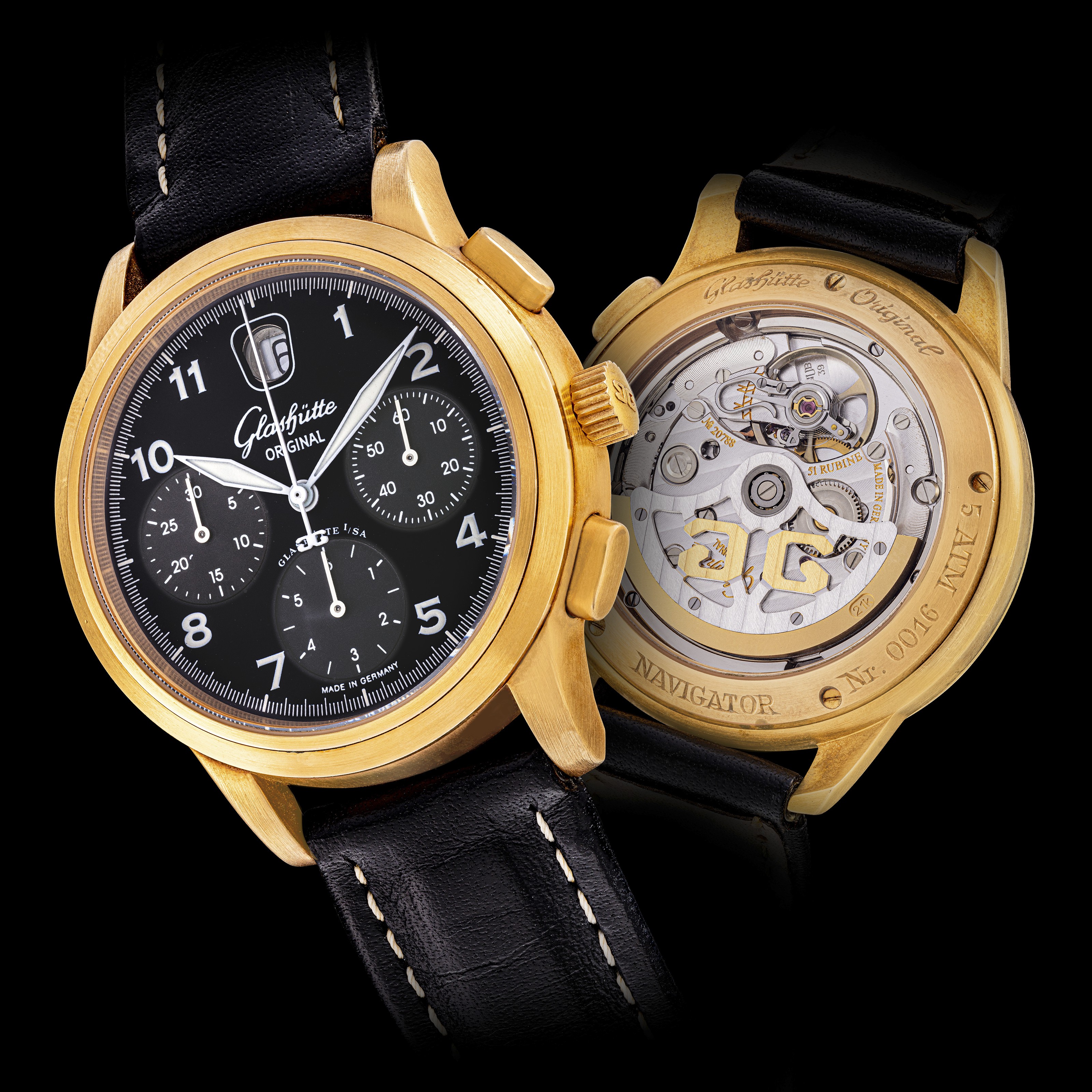 GLASHÜTTE ORIGINAL, SENATOR EWIGER KALENDER, GOLD WITH PERPETUAL