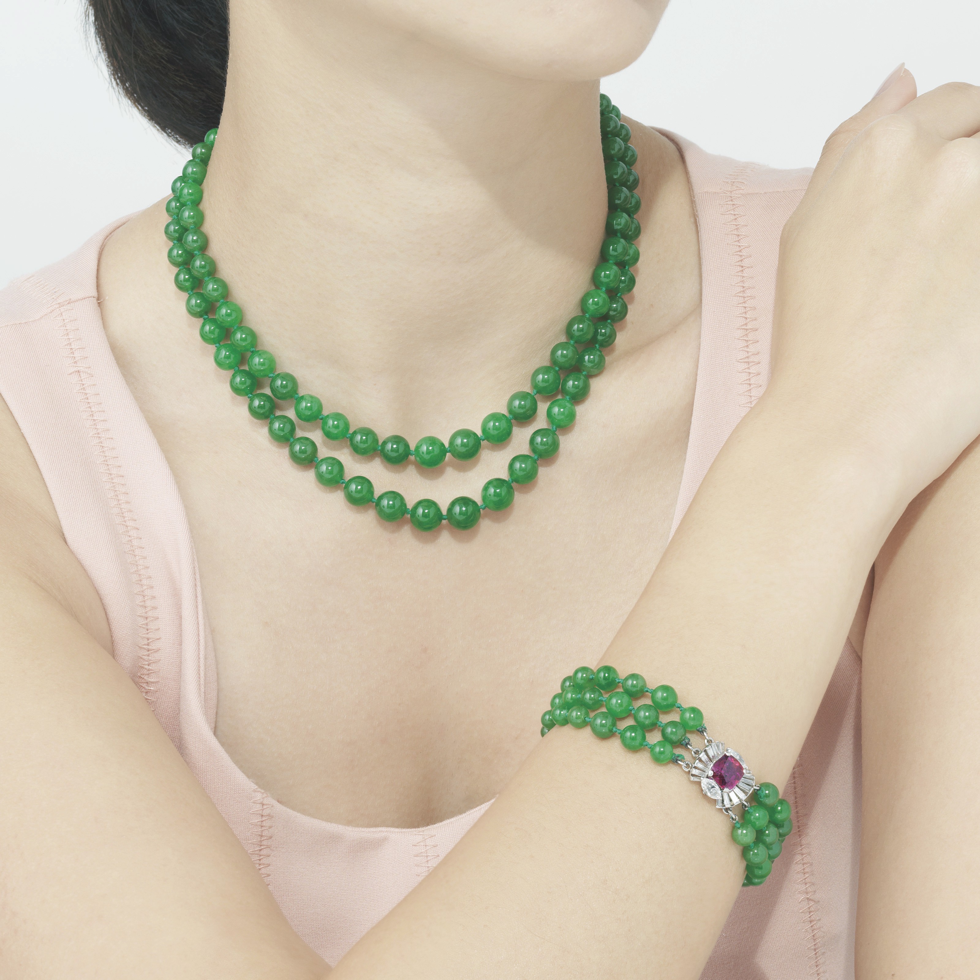 Cartier cheap jade necklace