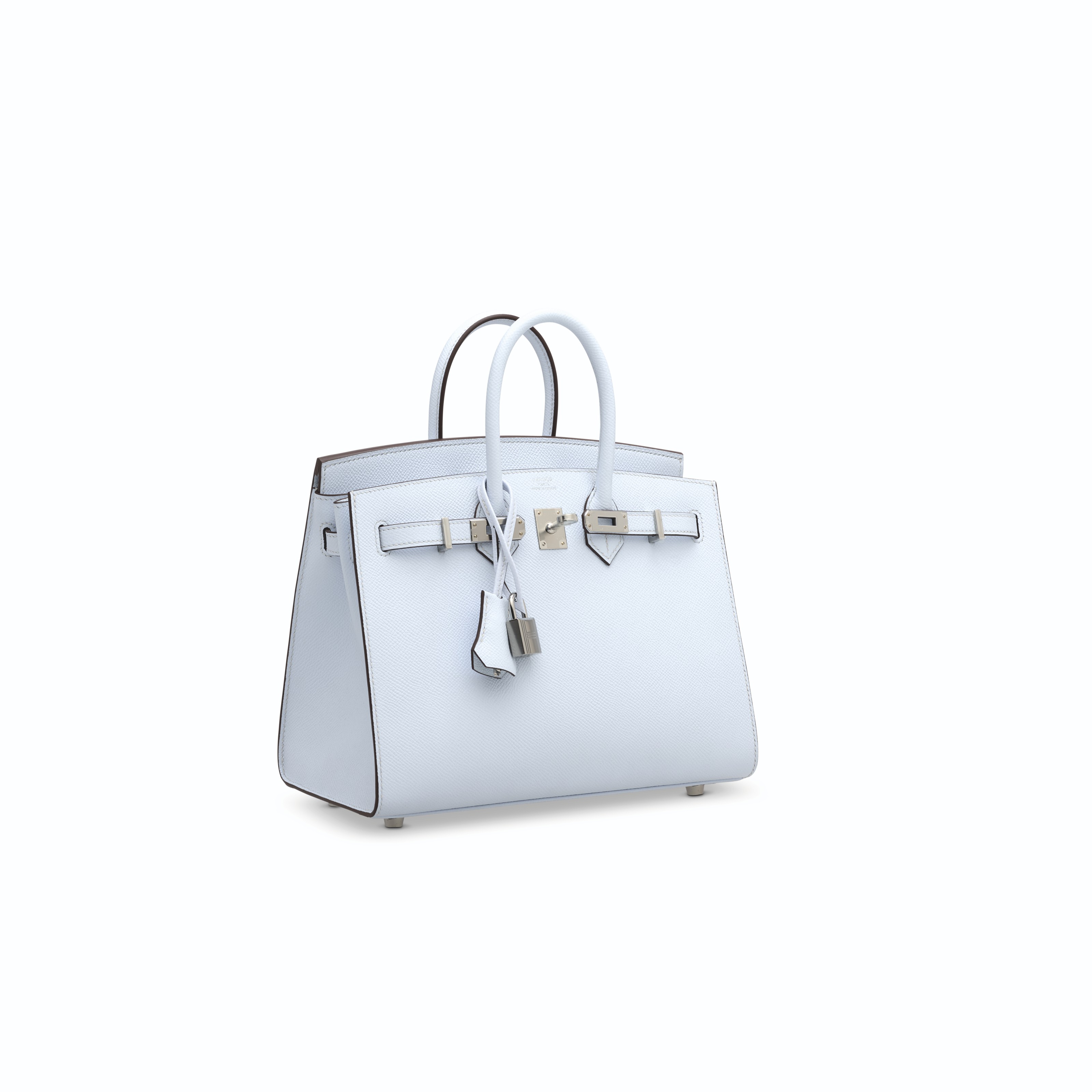 A BLEU BRUME EPSOM LEATHER SELLIER BIRKIN 25 WITH PALLADIUM