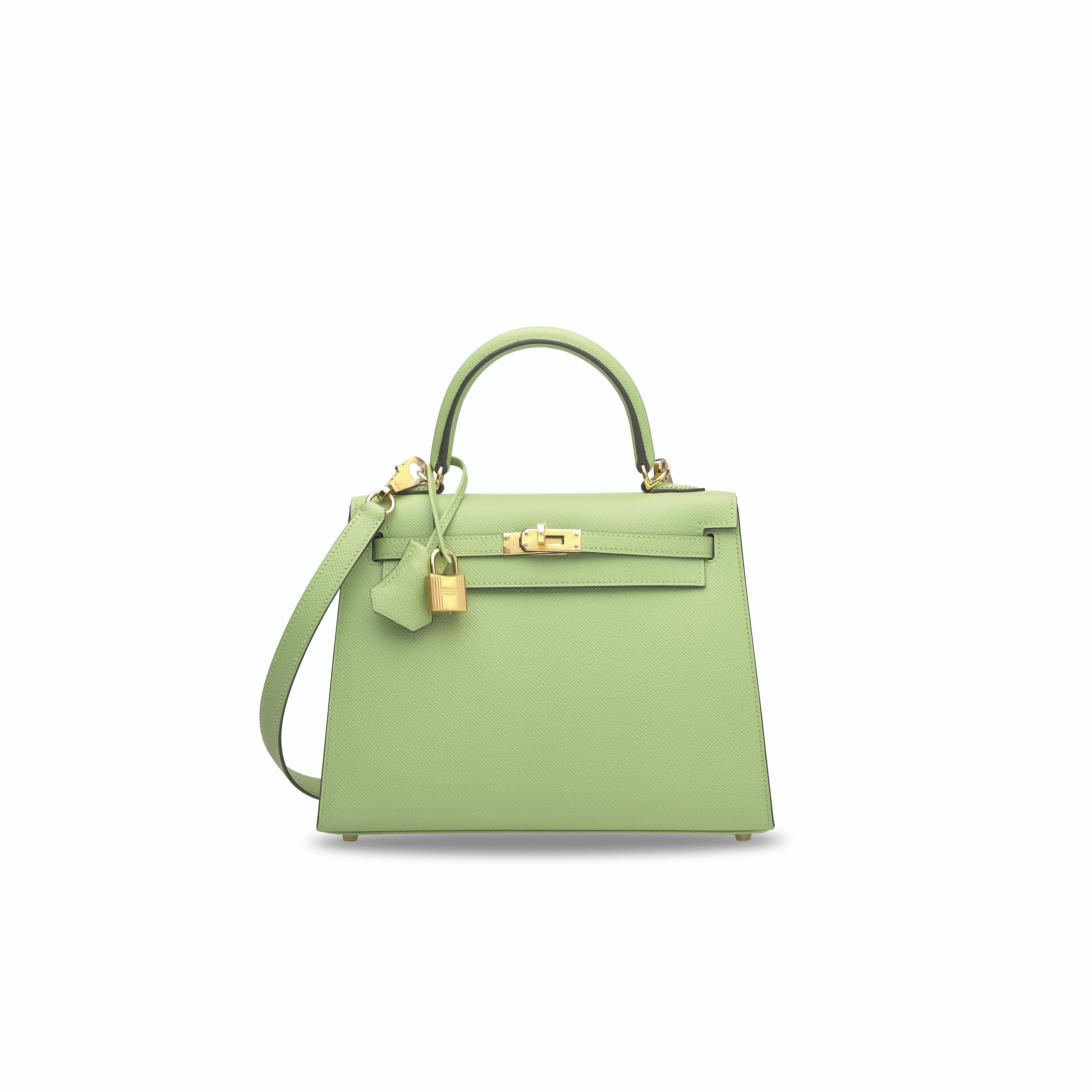 Hermès Kelly 20 Mini II Sellier Vert D'Eau Matte Alligator Gold Hardwa