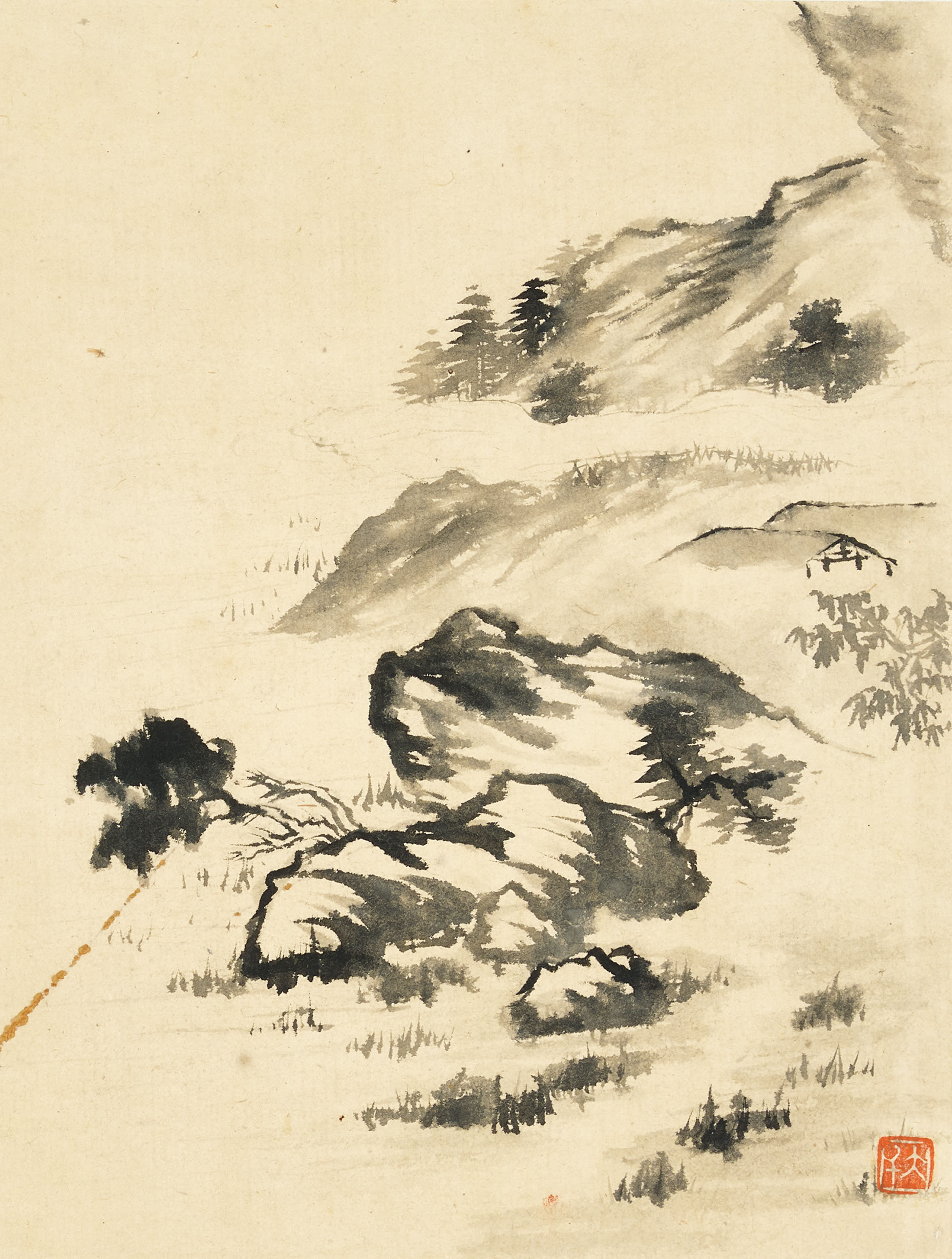 張大千 山水 张大千摄人心魂的金碧山水－才府