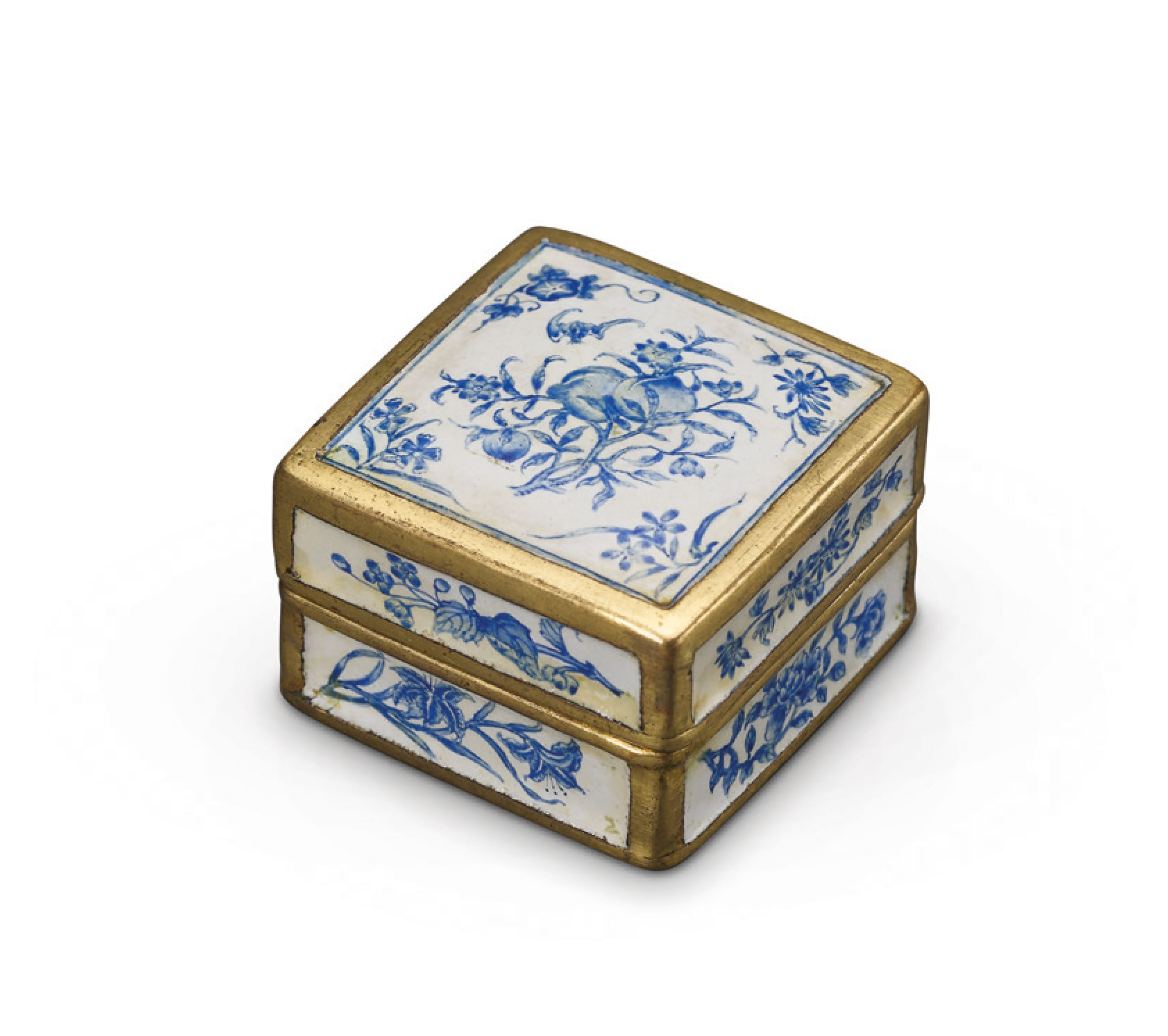 中国古美術・明永楽款・青花四季花卉紋花瓶・玉壺春瓶・青花磁・観賞用陶磁器・箱付き 中国古美術・明永楽款・青花四季花卉紋花瓶・玉壺春瓶・青花磁
