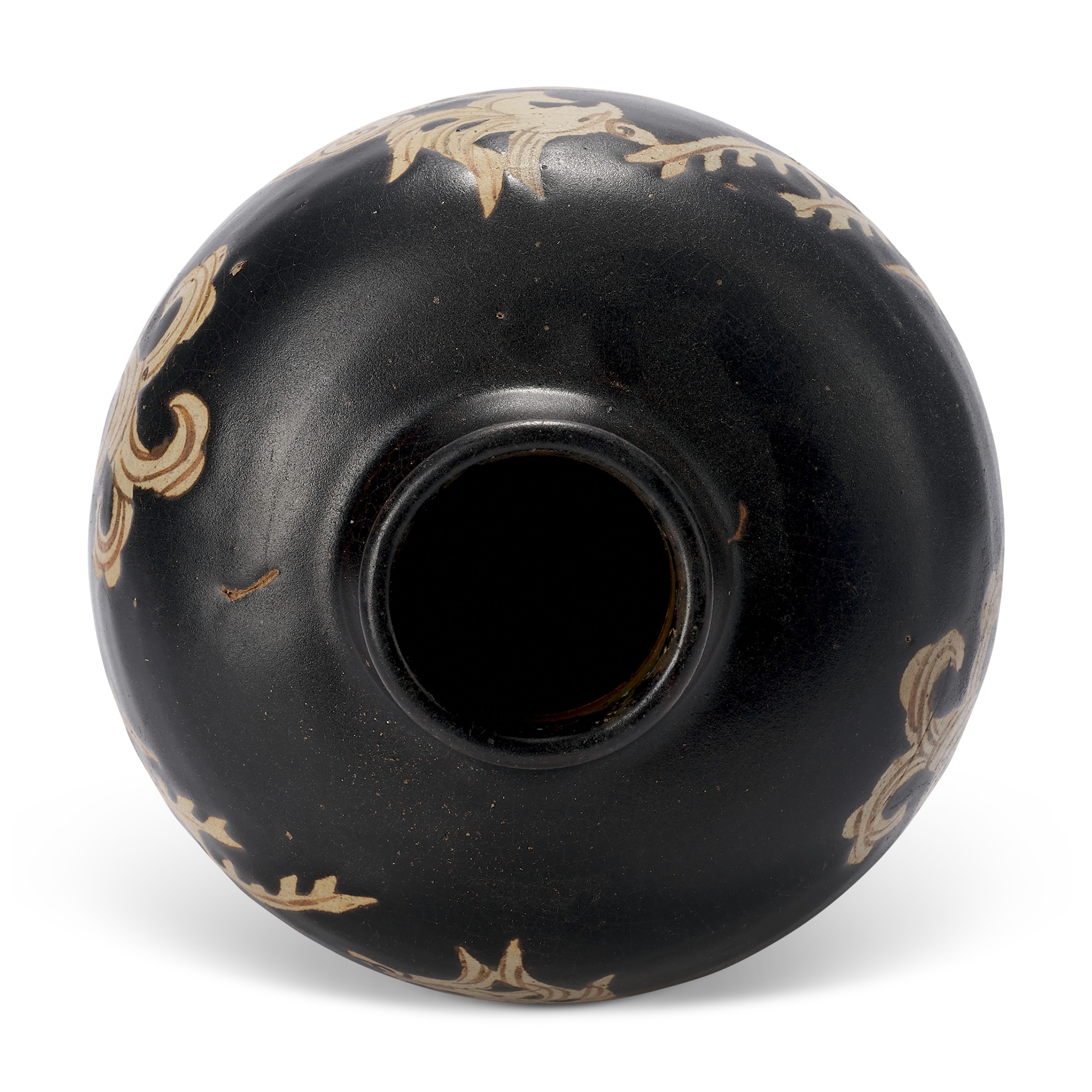 南宋吉州窯黑釉剔鳳凰紋梅瓶, SOUTHERN SONG DYNASTY (1127-1279 