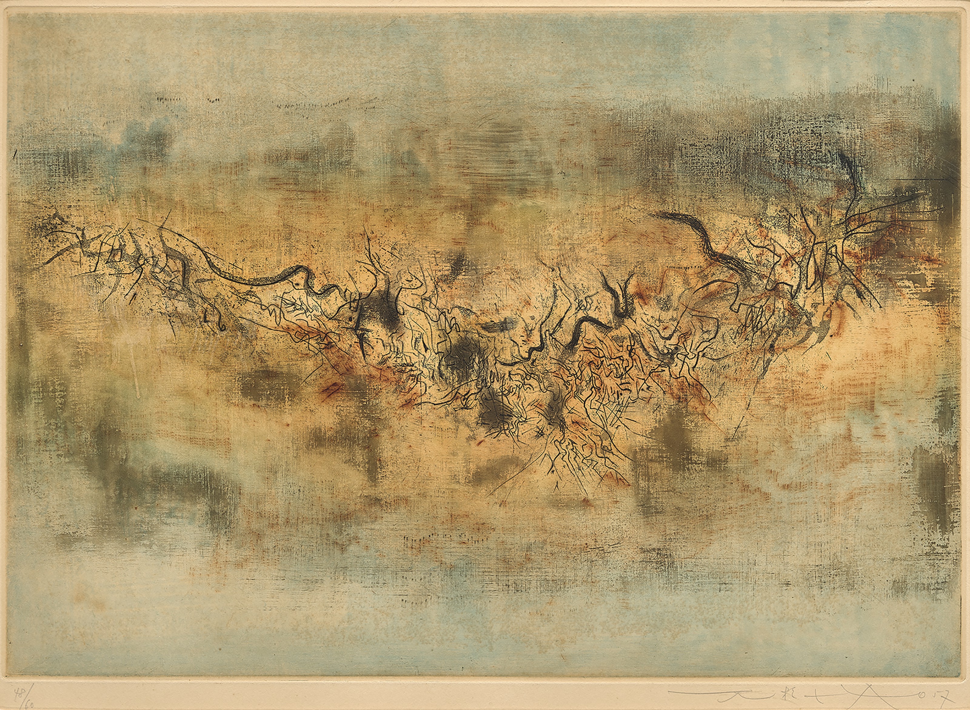 ZAO WOU-KI (ZHAO WUJI, 1920-2013), Vent et Poussière (Wind and