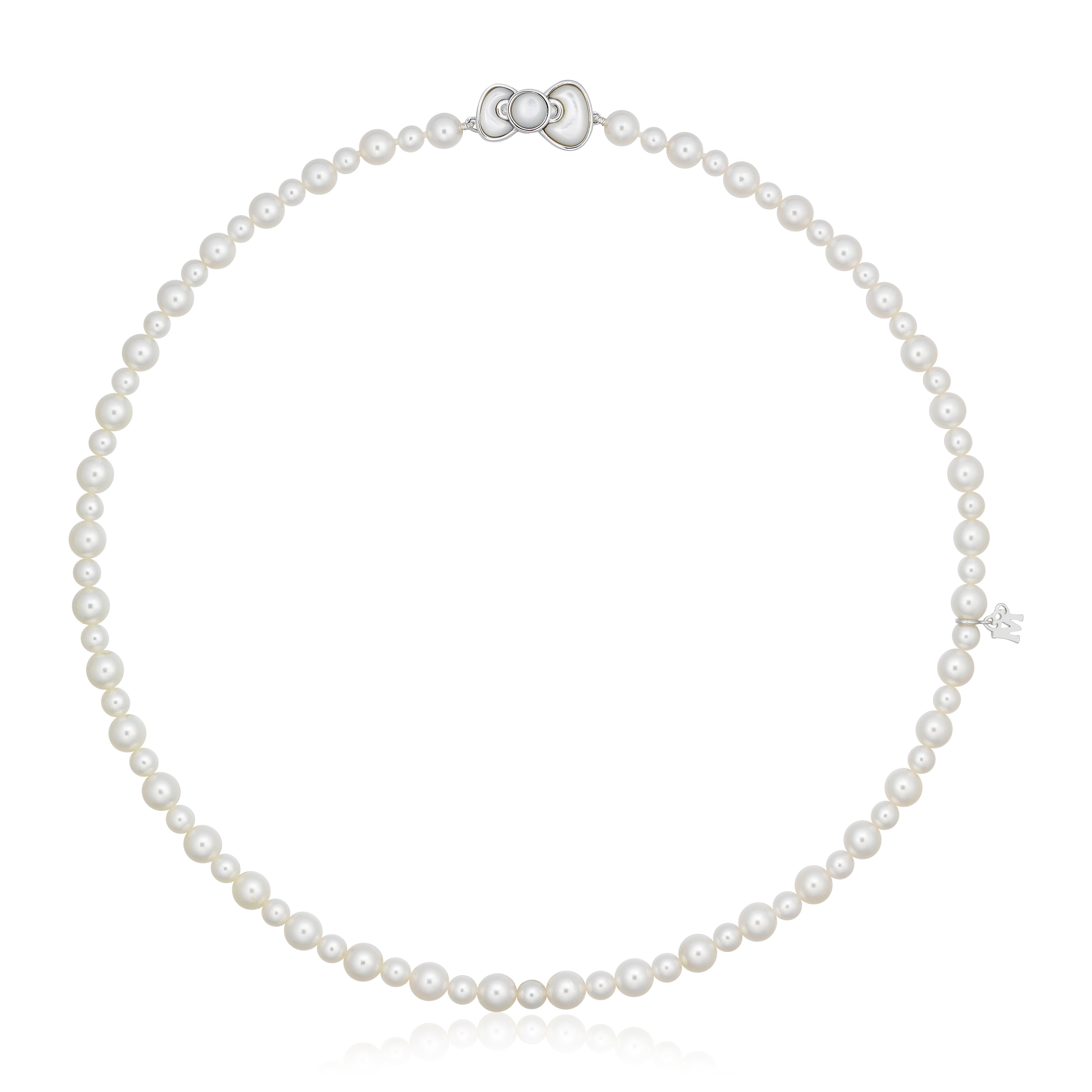 TWO MIKIMOTO x HELLO KITTY CULTURED PEARL AND MOTHER-OF