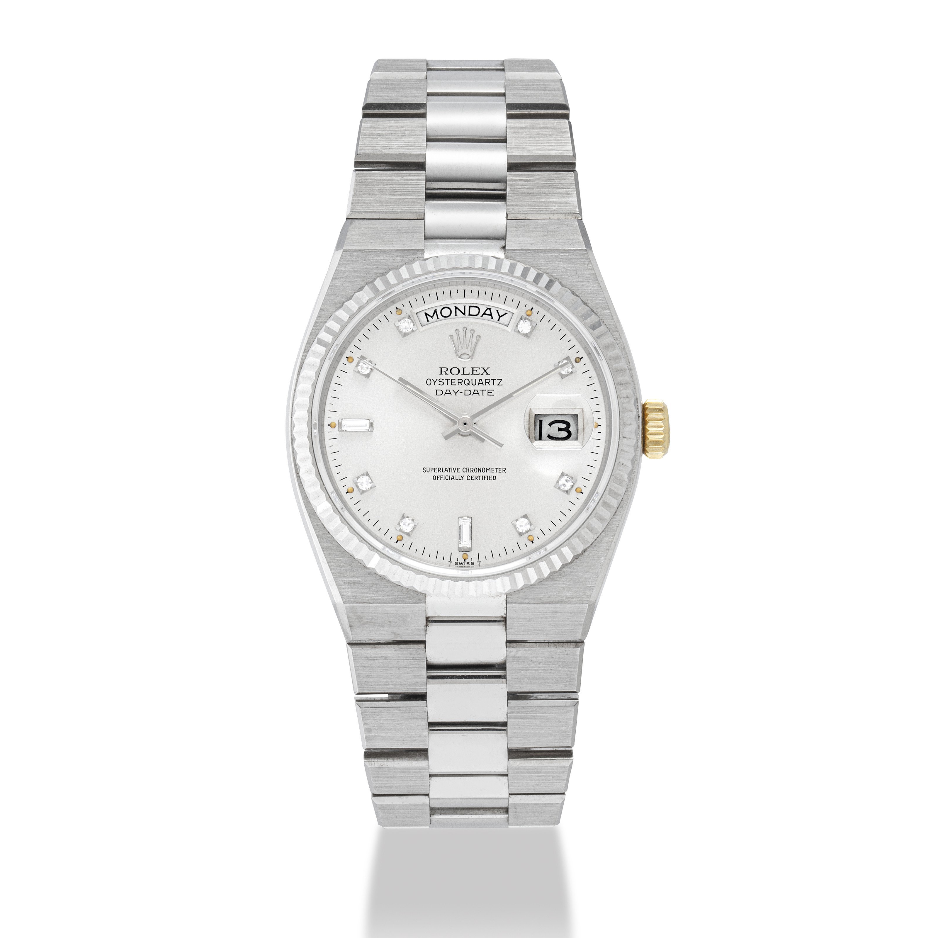 ROLEX, WHITE GOLD OYSTER QUARTZ, REF. 19019, Christie’s