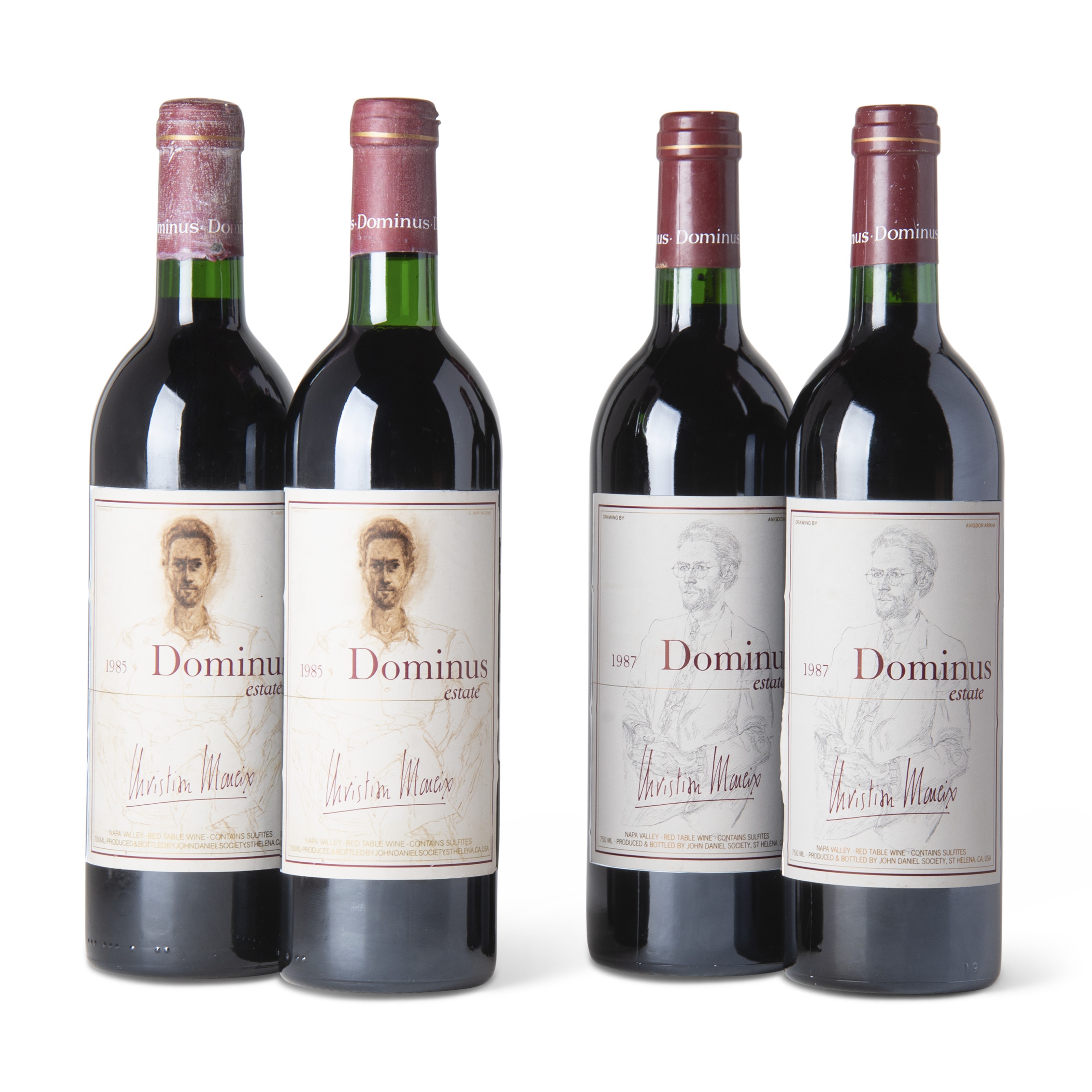 Mixed Dominus, Napa Valley (8 bottles) 1985Two slightly corroded and ...