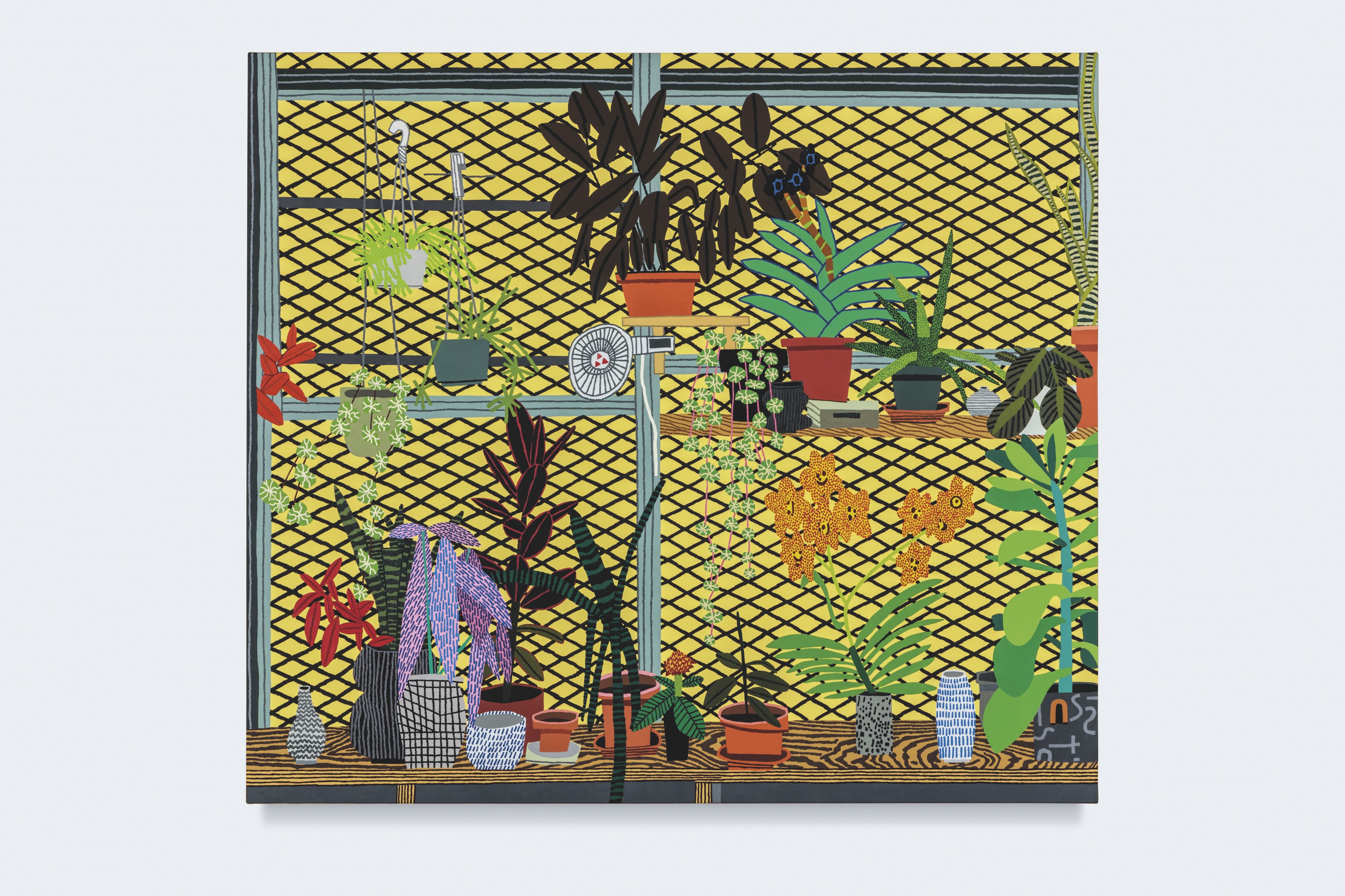 JONAS WOOD (B. 1977), Yellow Still Life with Grating