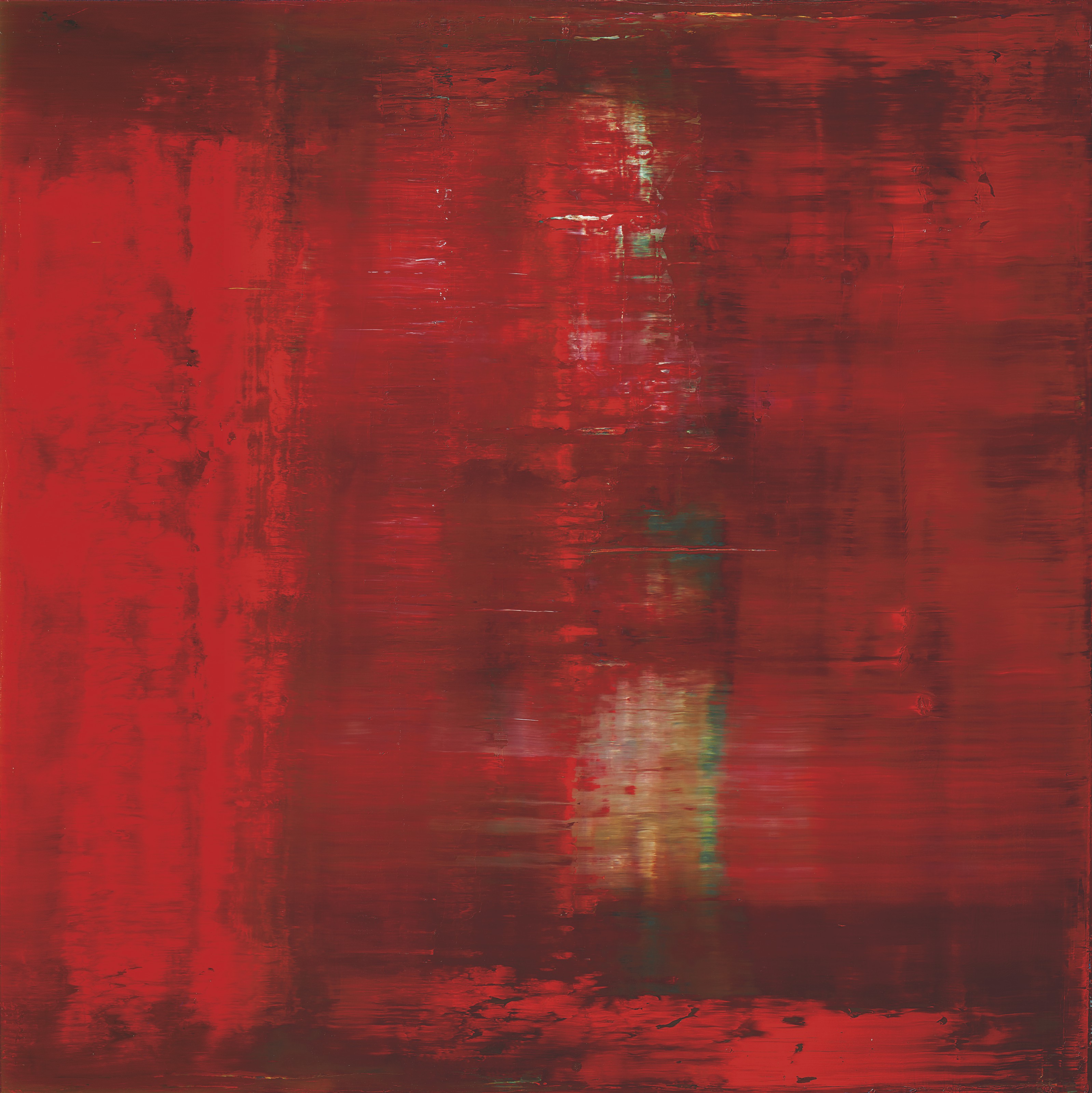 傑哈德&middot;李希特(1932年生)，《抽象畫747-1》，1991年作。油彩 畫布。200 x 200公分(78&frac34; x78&frac34;英寸)。此作於2021年 12月1日在佳士得香港售出，成交價 140,400,000港元。藝術作品：&copy; Gerhard Richter 2021 (0258)