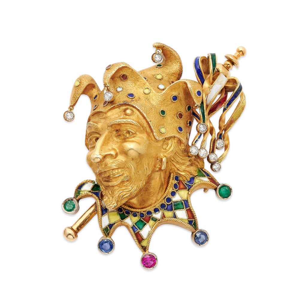 No Riserva Spilla Arlecchino Con Smalto E Multi Gemme Christie S