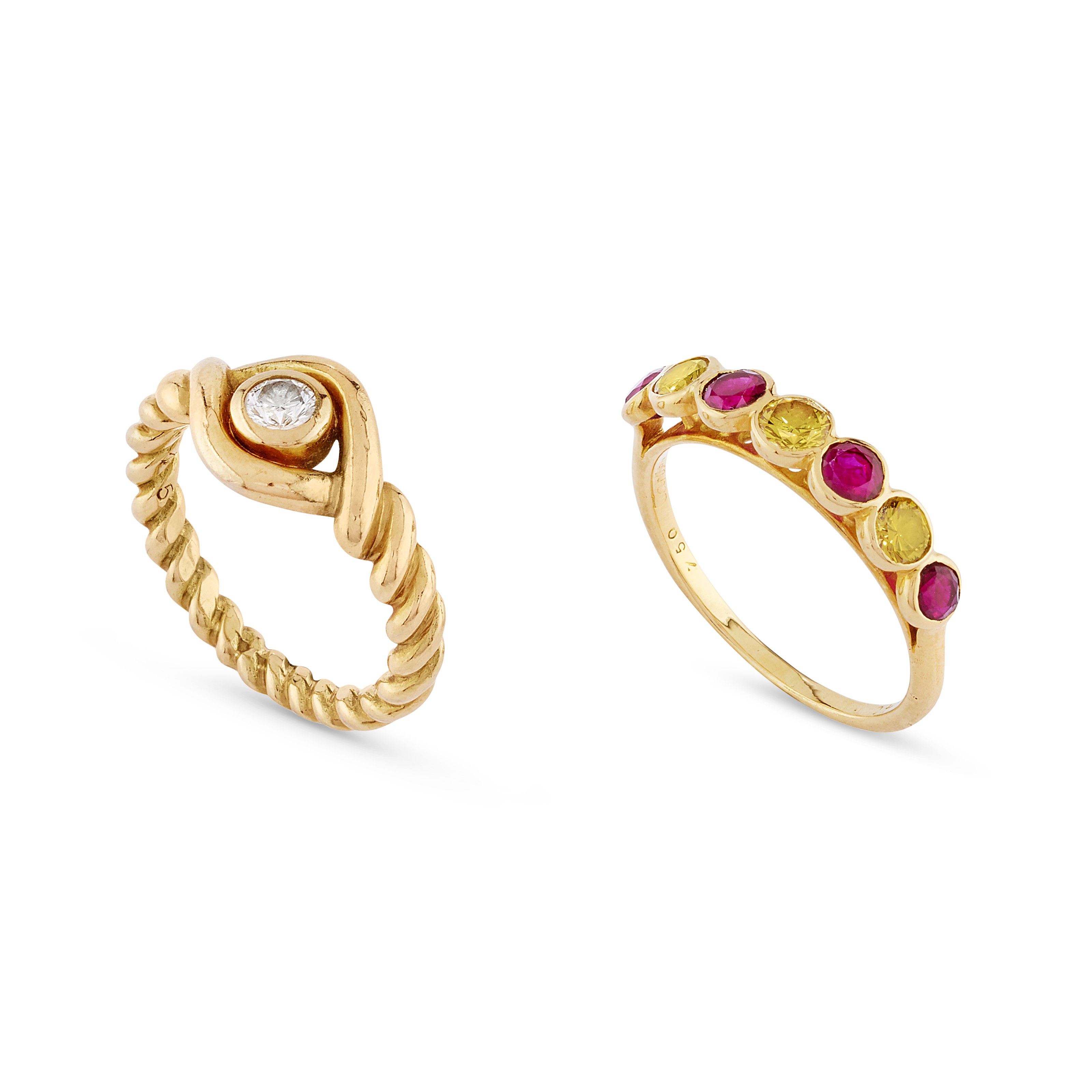 Anelli con clearance diamanti colorati