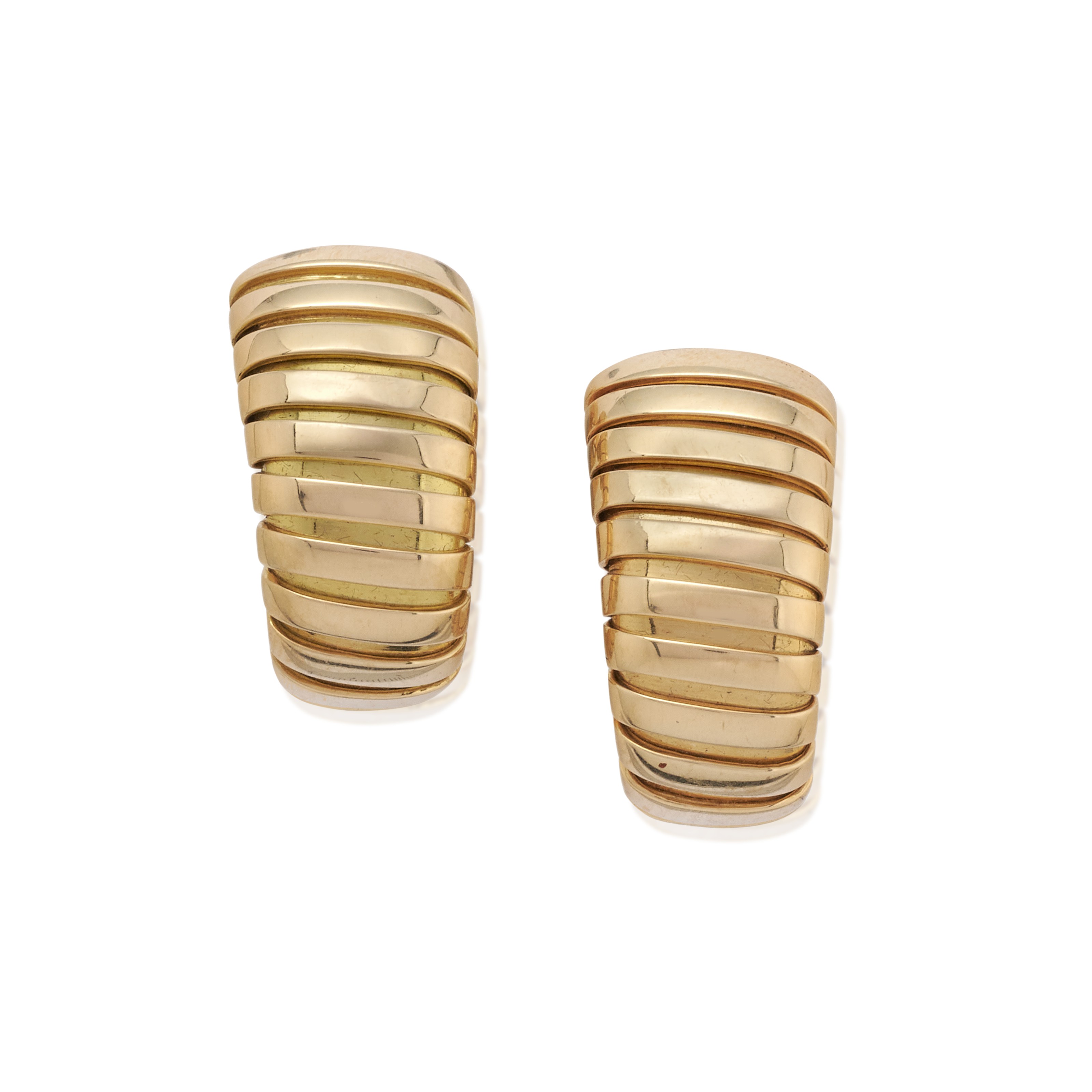 SENZA RISERVA ORECCHINI TUBOGAS IN ORO BULGARI Christie s