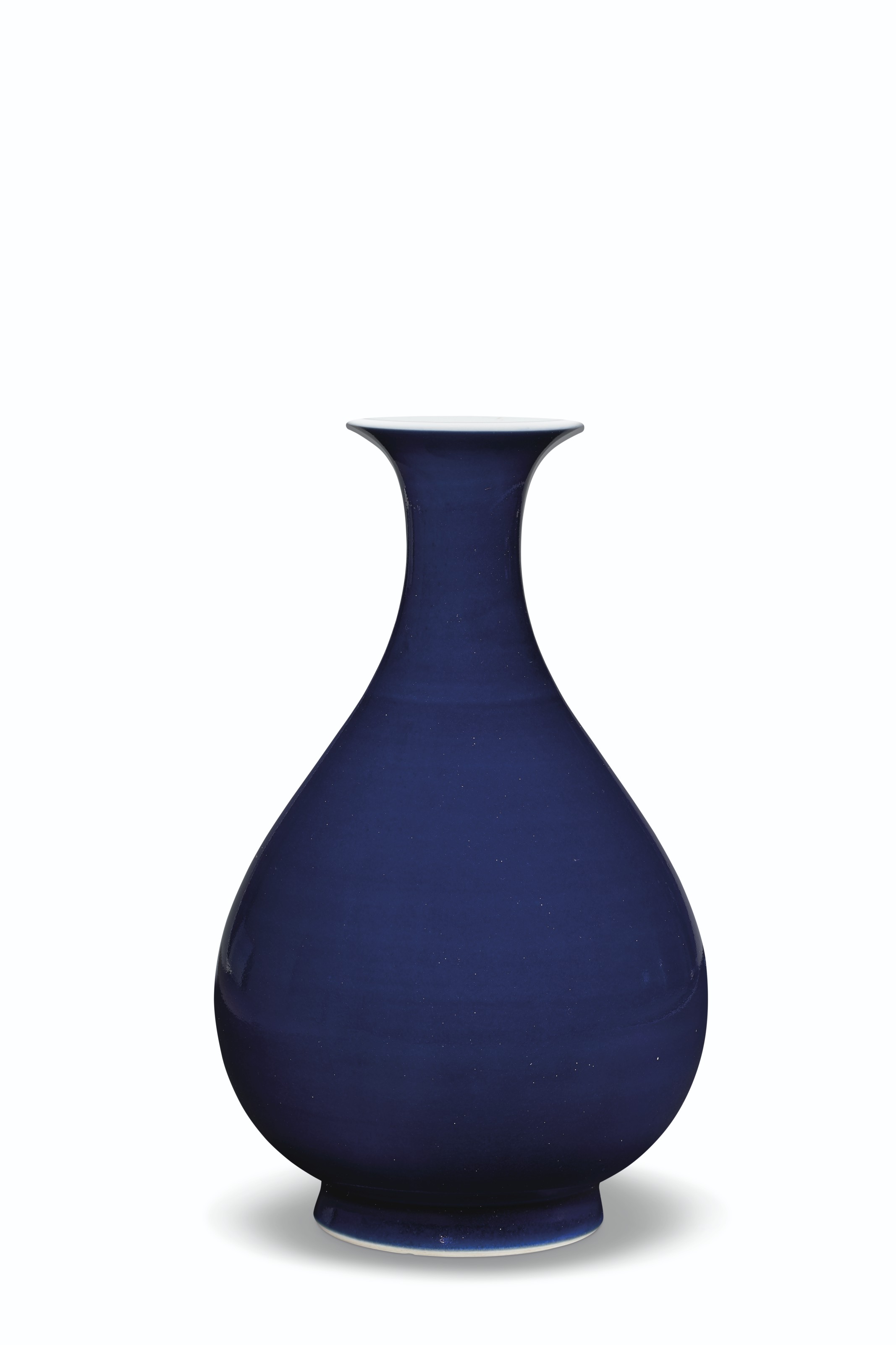 A BLUEGLAZED PEARSHAPED VASE, YUHUCHUNPING