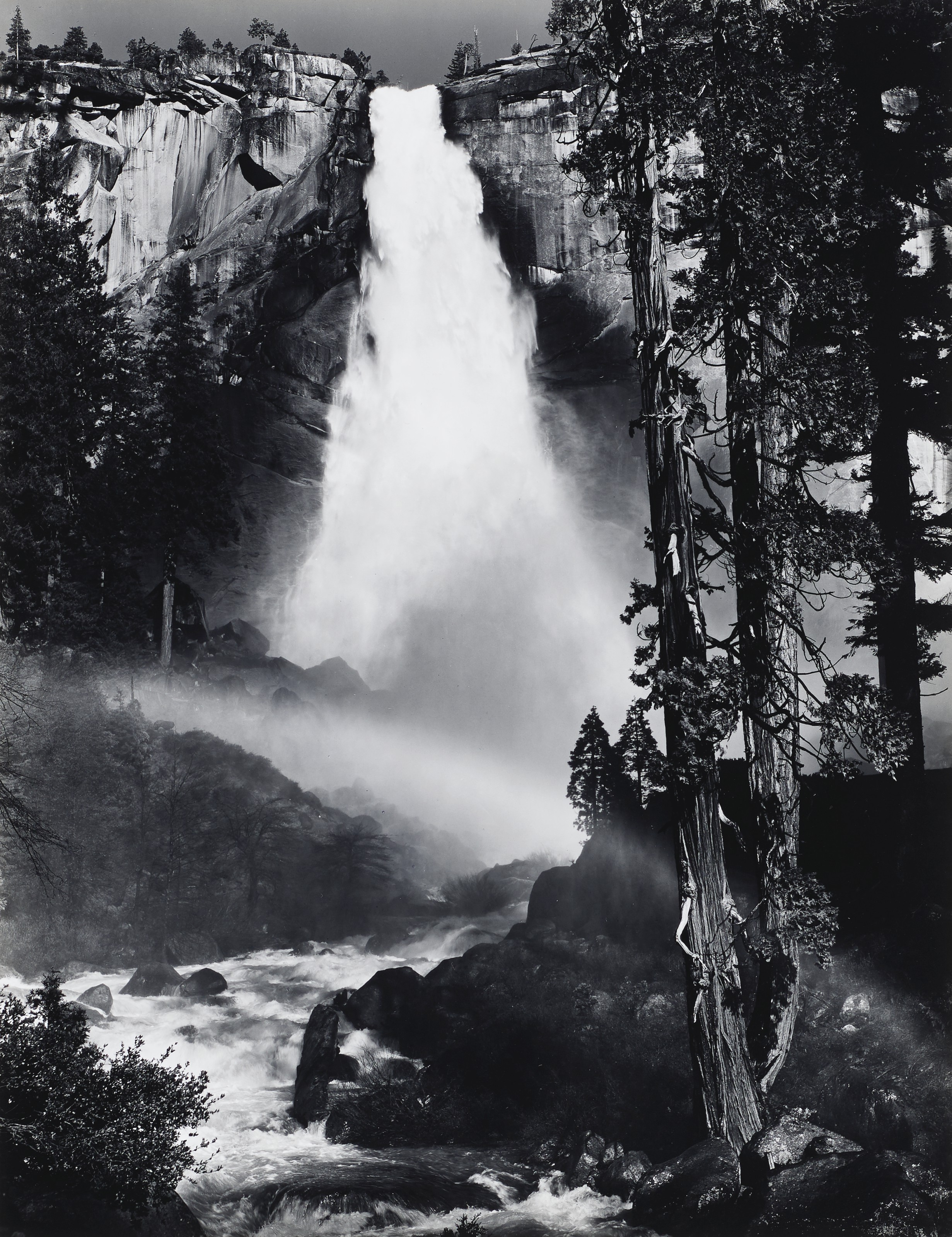 ANSEL ADAMS (19021984), Nevada Falls, Yosemite National Park, California, (Rainbow), c. 1947