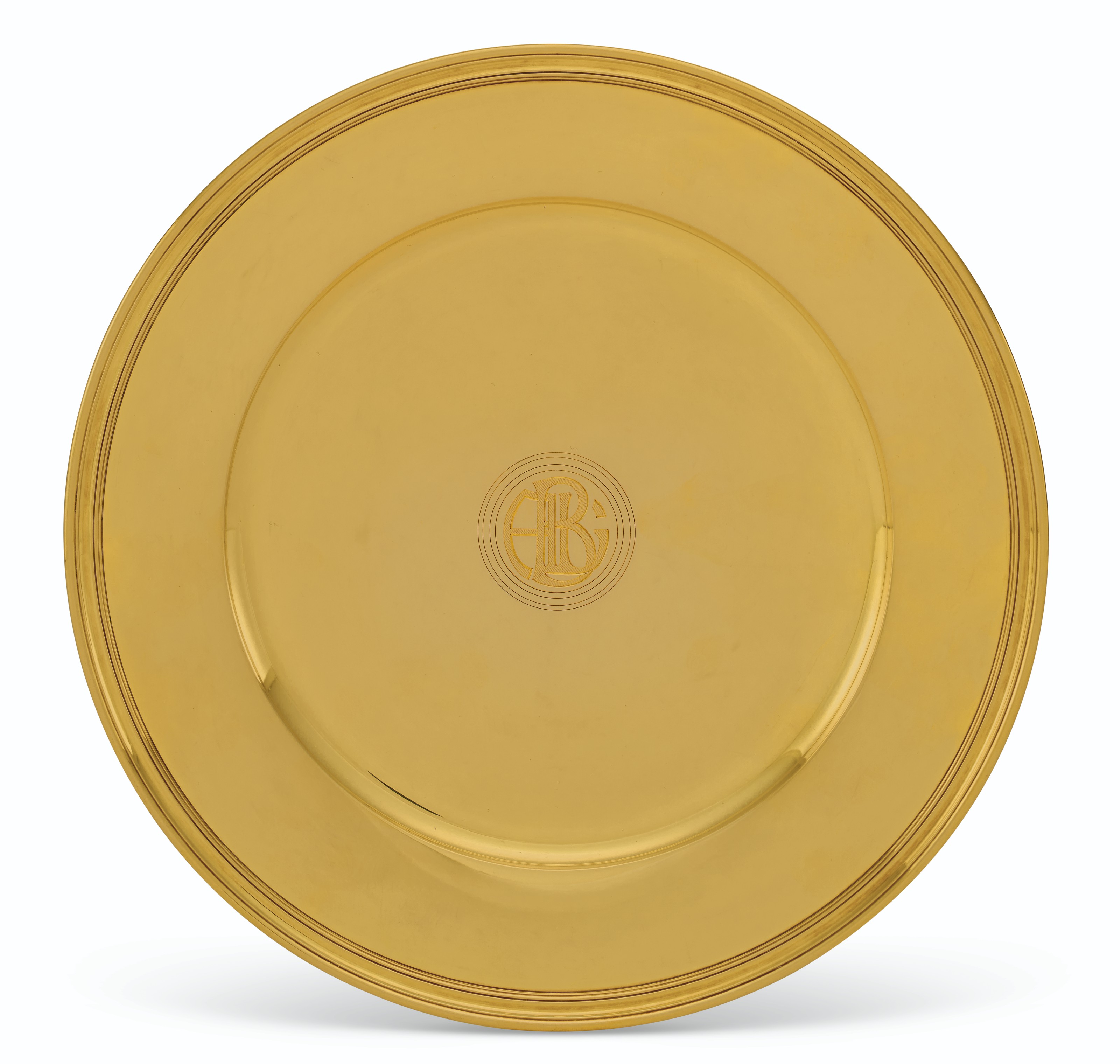 AN AMERICAN 18KARAT GOLD SERVING PLATE, MARK OF TIFFANY & CO., NEW