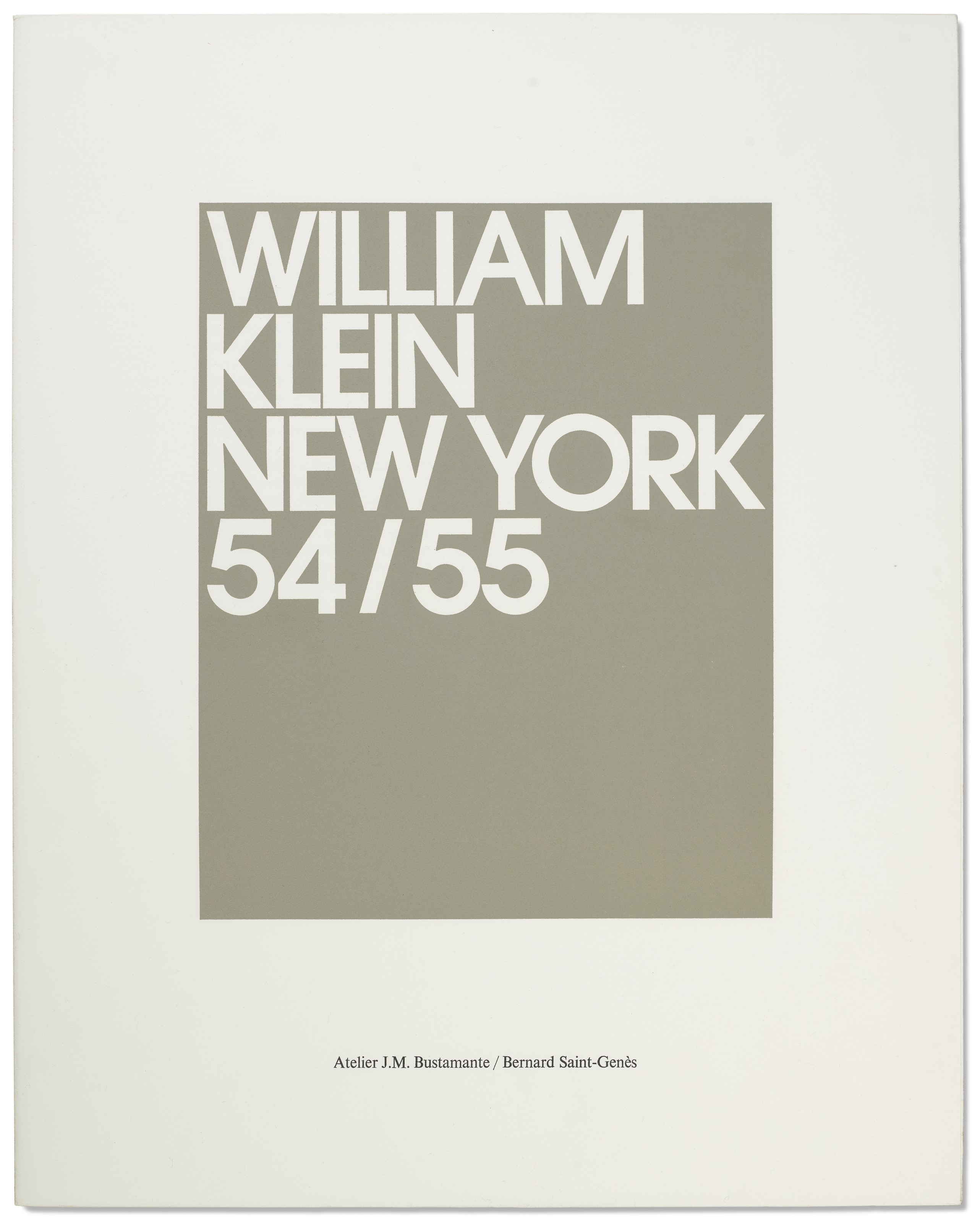 WILLIAM KLEIN (B. 1928), William Klein: New York 54/55, 1954