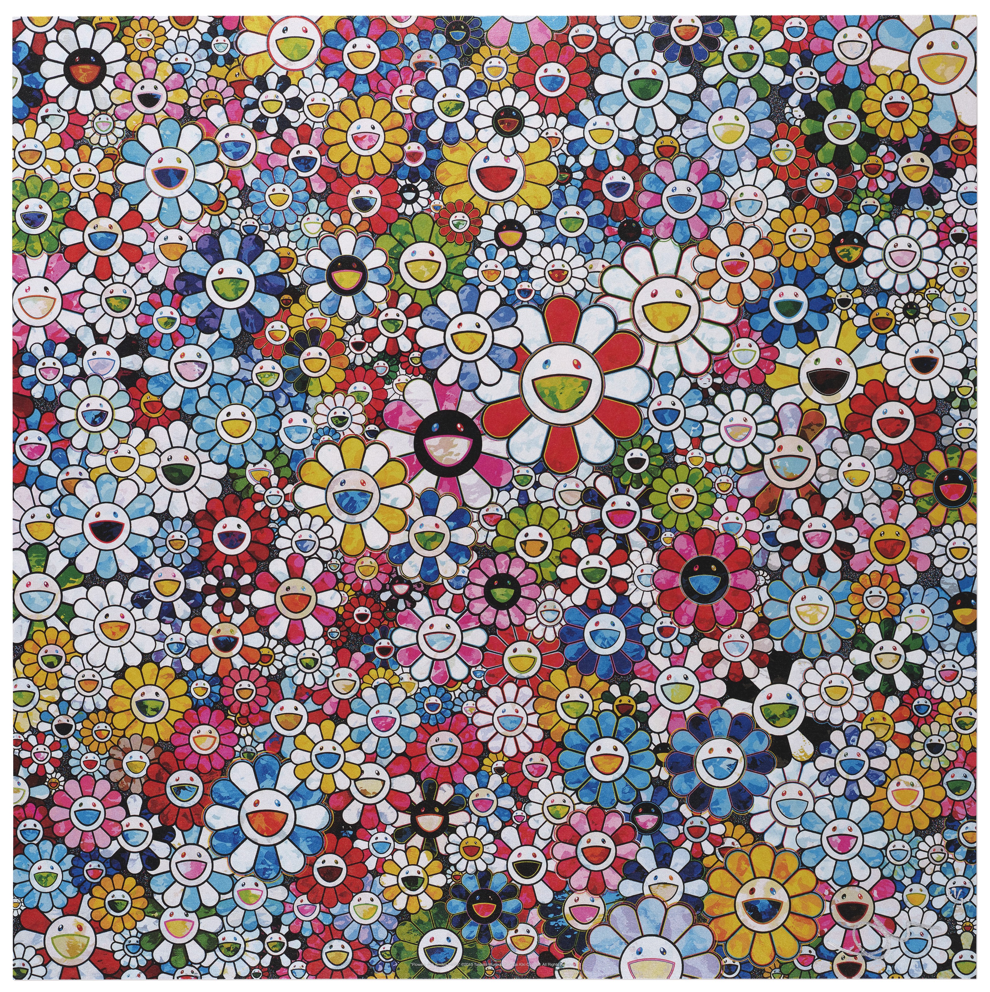 TAKASHI MURAKAMI (B. 1962), Flowers with Smiley Faces & The Future