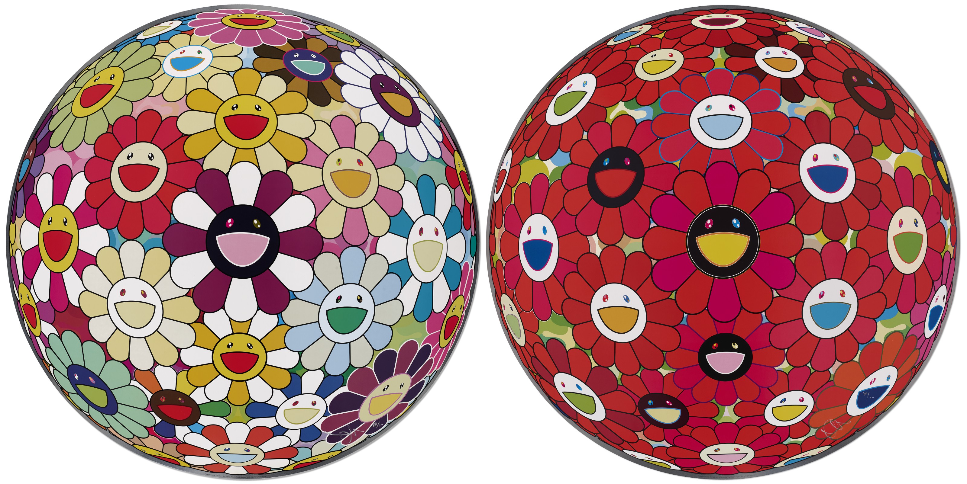 TAKASHI MURAKAMI (B. 1962), Flowerball (3D) - Red Ball & Flowerball ...