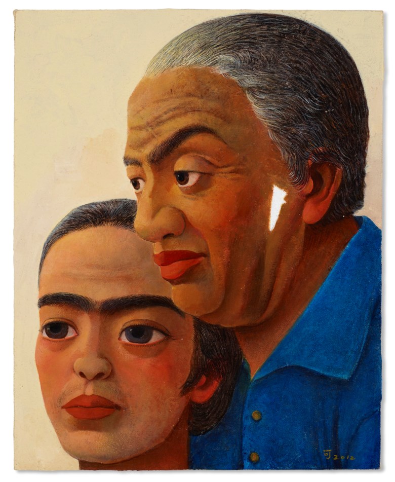 Chen Ke (b. 1978), Aged Frida & Diego, 2012. Acrylic on canvas. 50 x 40 cm (19⅝ x 15¾  in). Estimate $15,000-20,000. Offered in Contemporary Art Asia, until 12 March 2021, Online