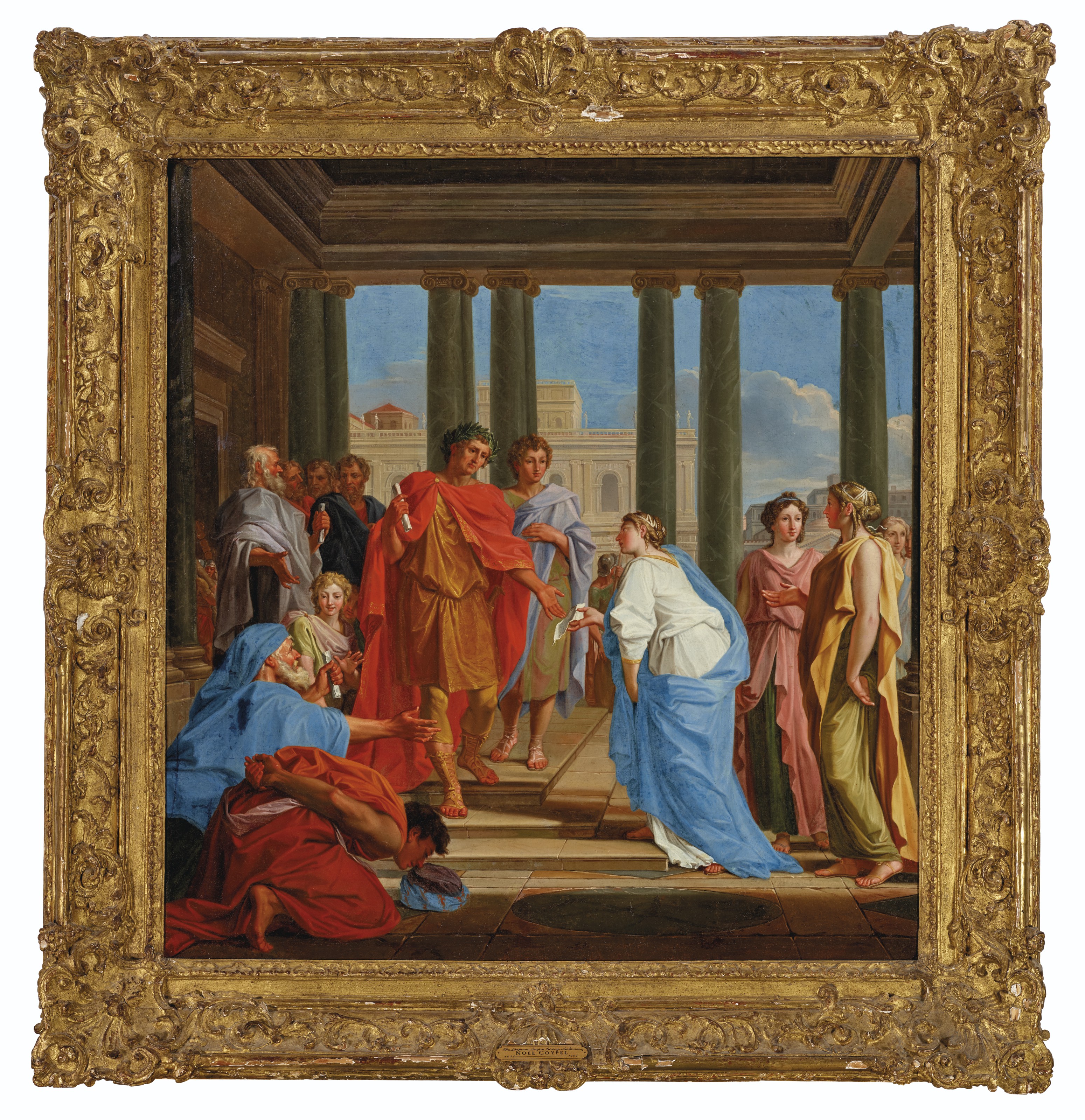 Catalog image of The Emperor Trajan giving an audience