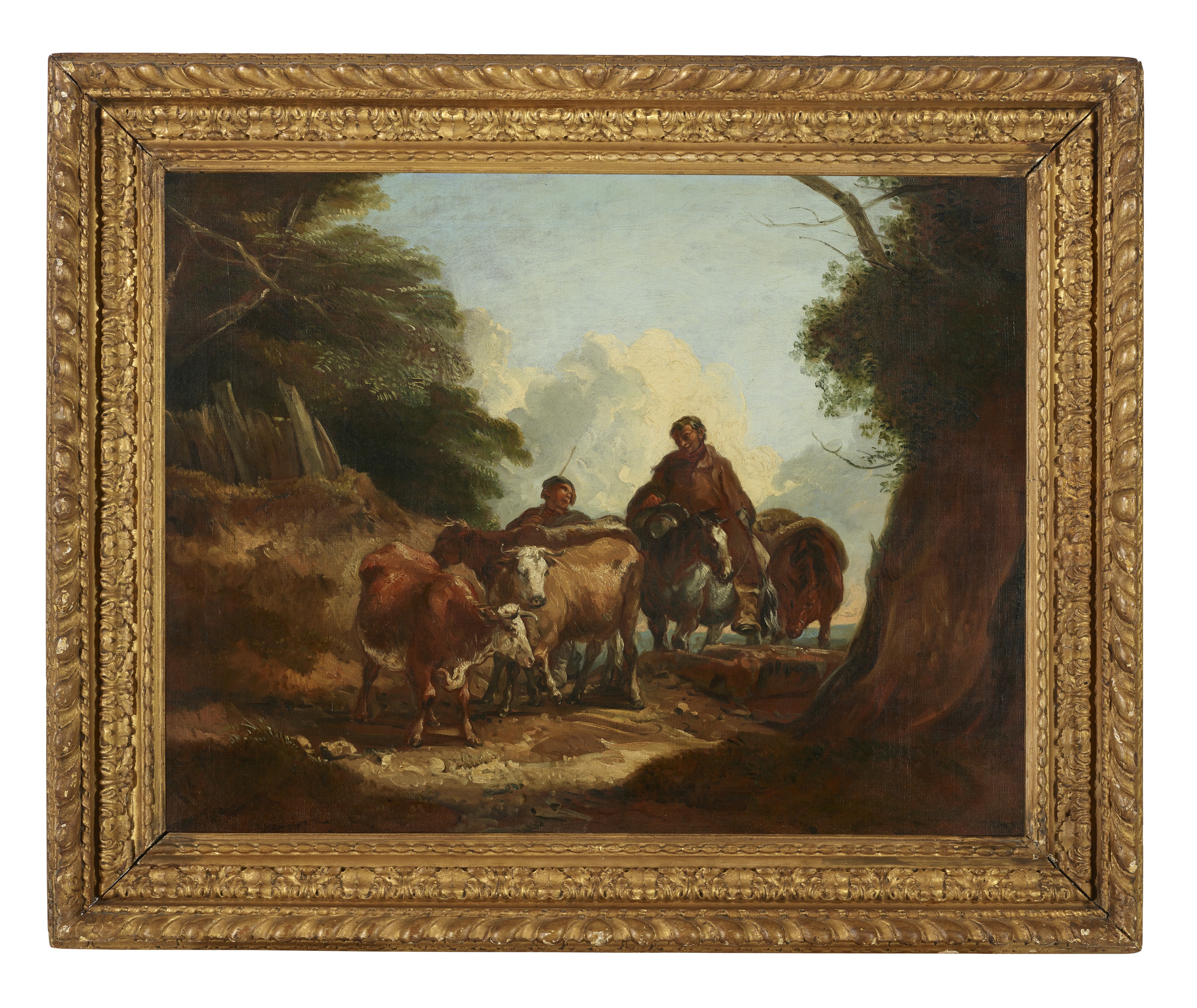THOMAS BARKER OF BATH (PONTYPOOL 1769-1847 BATH), Cowherds with cattle ...