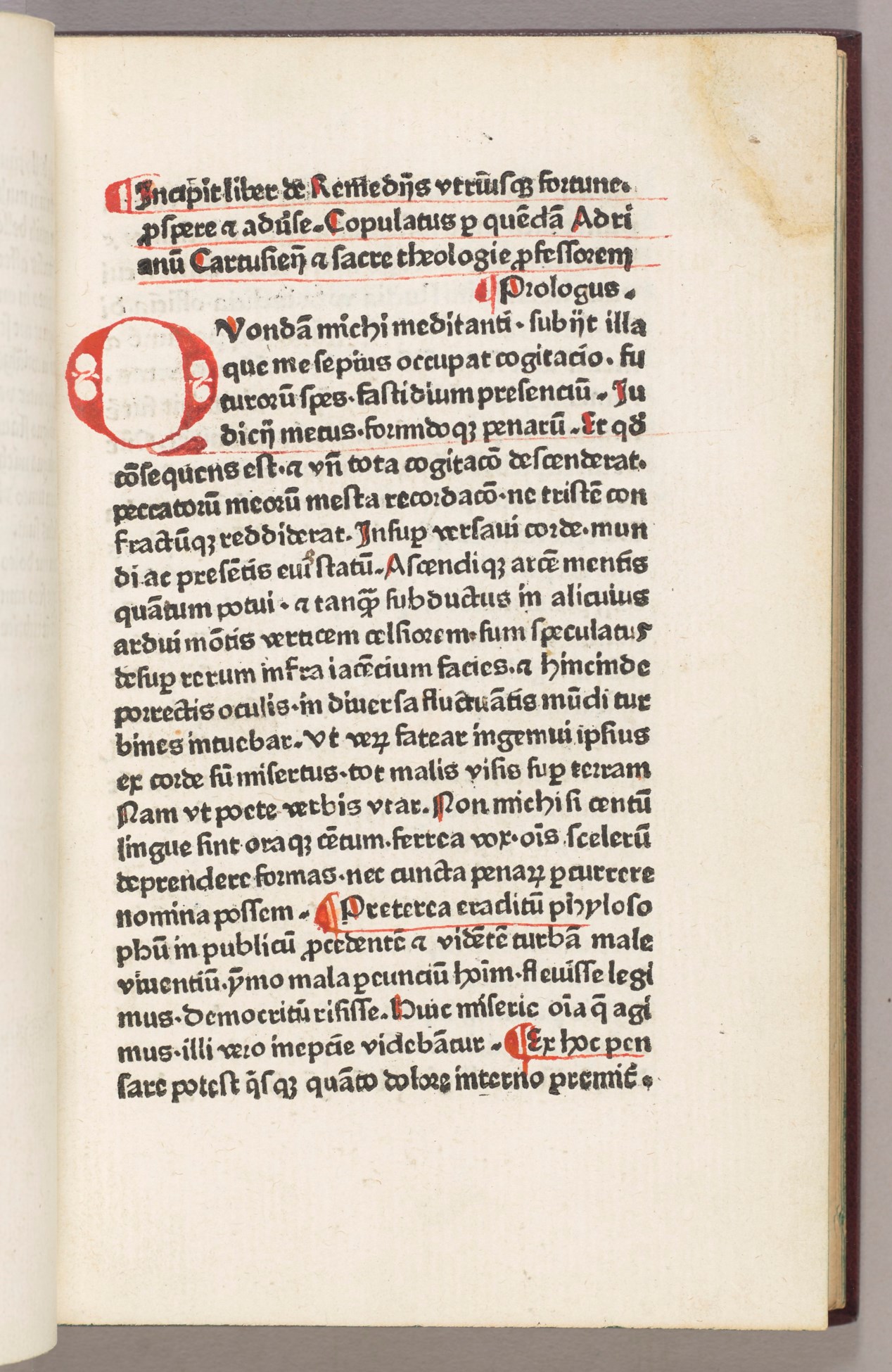 De remediis utriusque fortunae, Ulrich Zel, c.1470 | Christie's