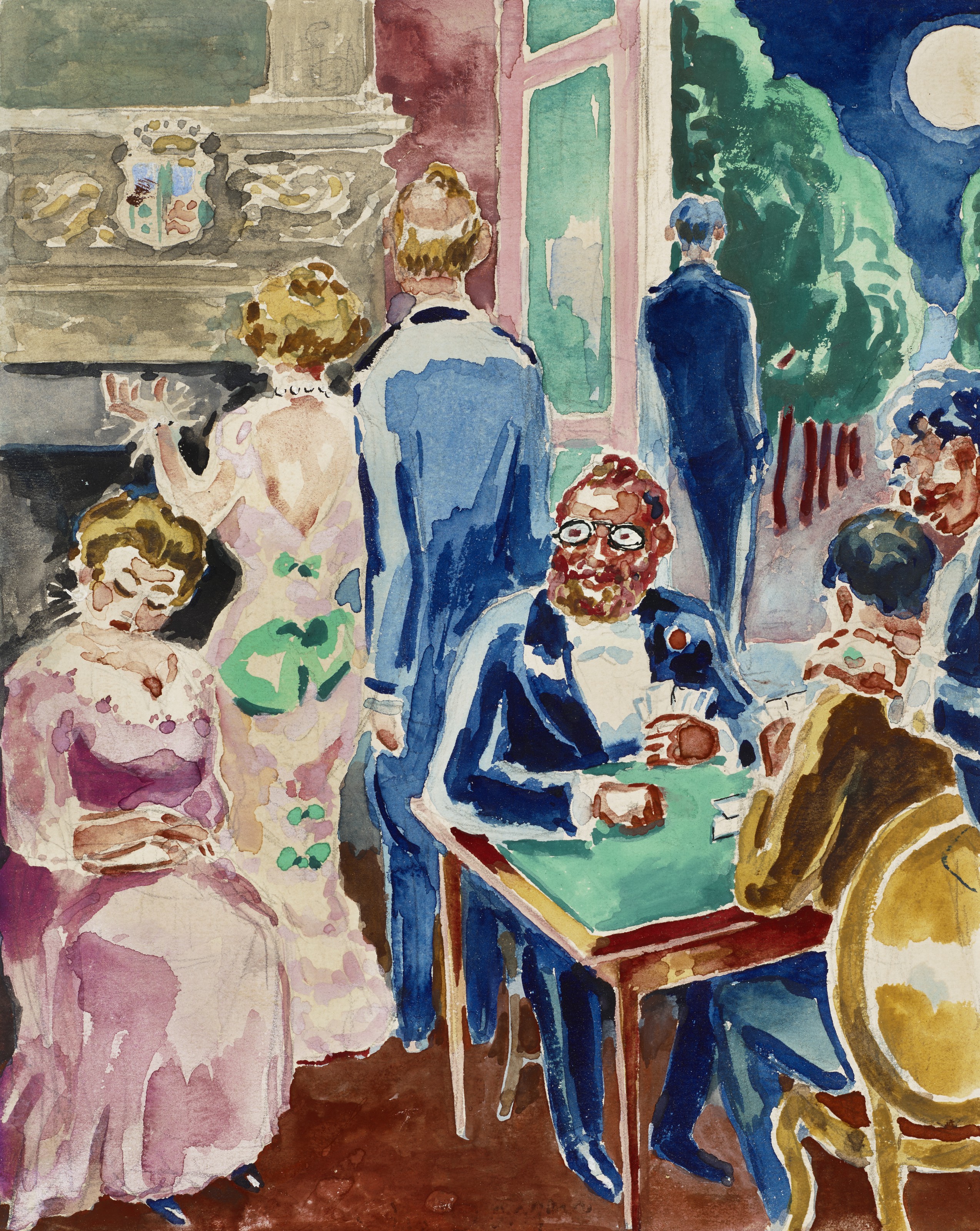 Kees van Dongen (1877-1968), La partie des cartes (A la recherche