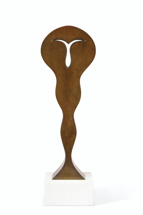 Jean (Hans) Arp (1895-1965), Idole, conceived in 1964; this bronze version cast between 1964 and 1969. Bronze with brown patina. Height: 24⅞ in (63.2 cm). Estimate: $60,000-80,000. Offered in Impressionist and Modern Art Day Sale on 14 May at Christie&rsquo;s in New York